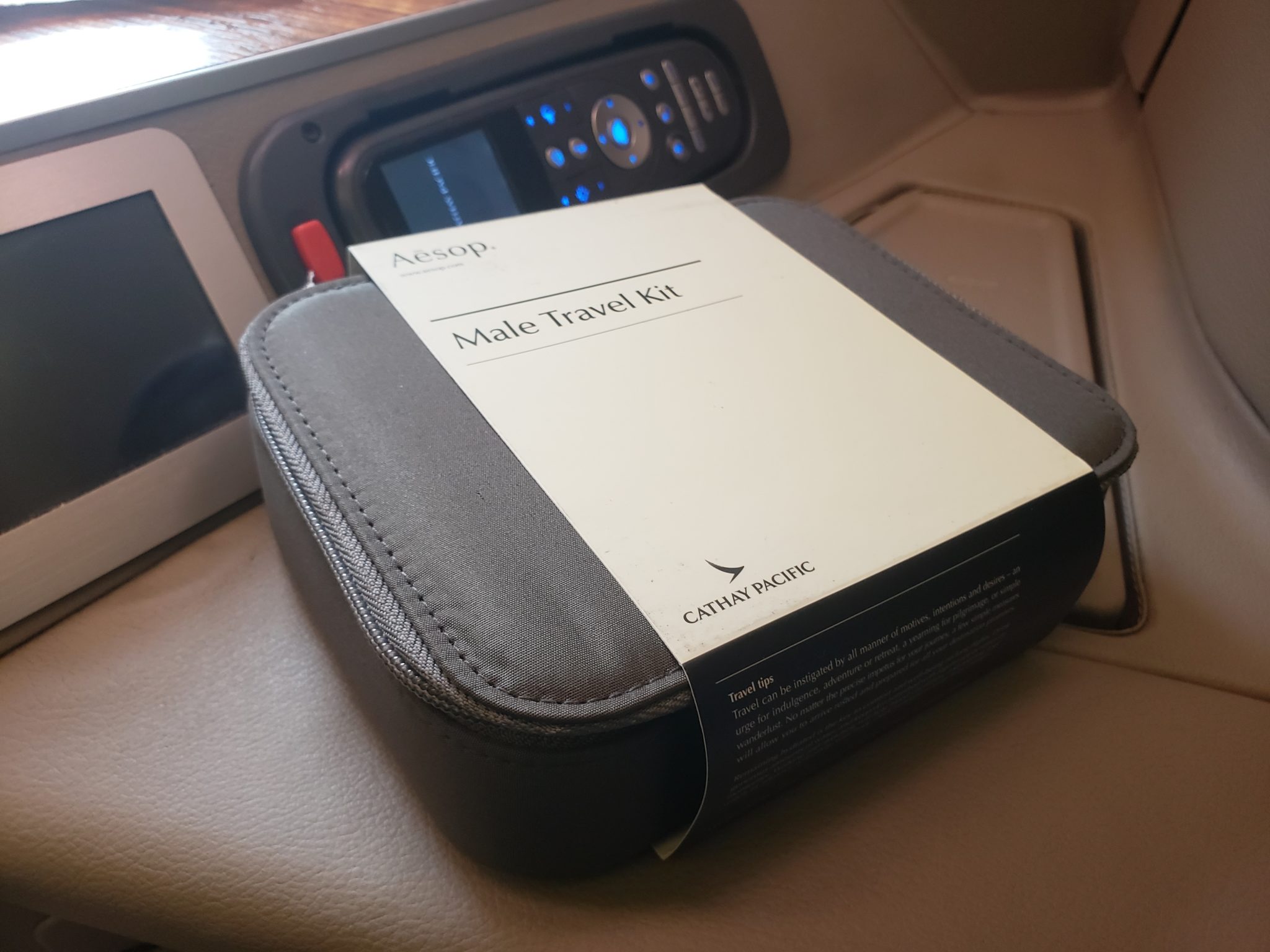 a small travel kit on a car
