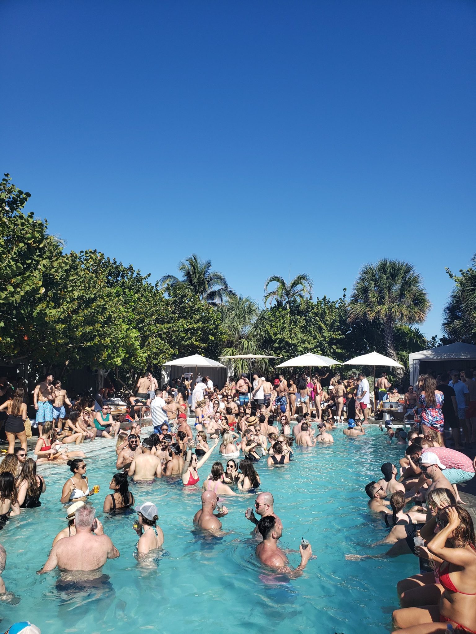 The pool party still goes on during - Hyde Beach Miami