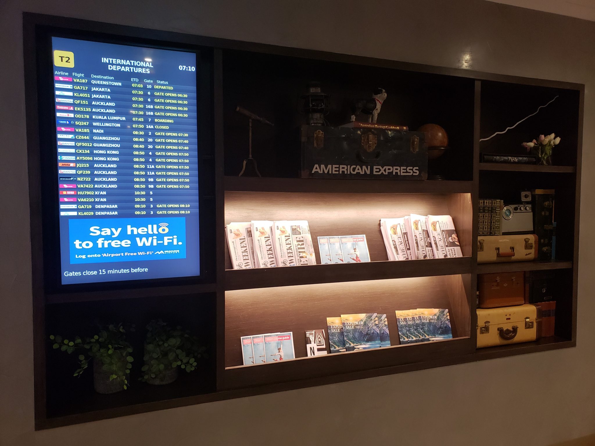 a display of a flight information