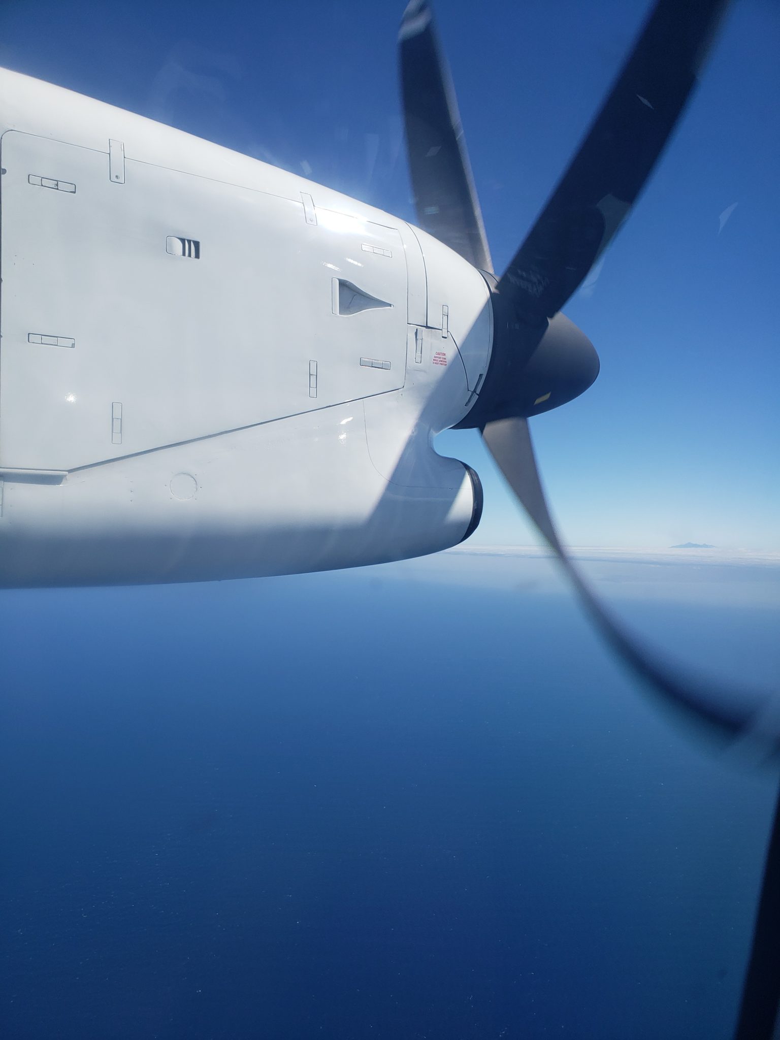 a propeller of an airplane