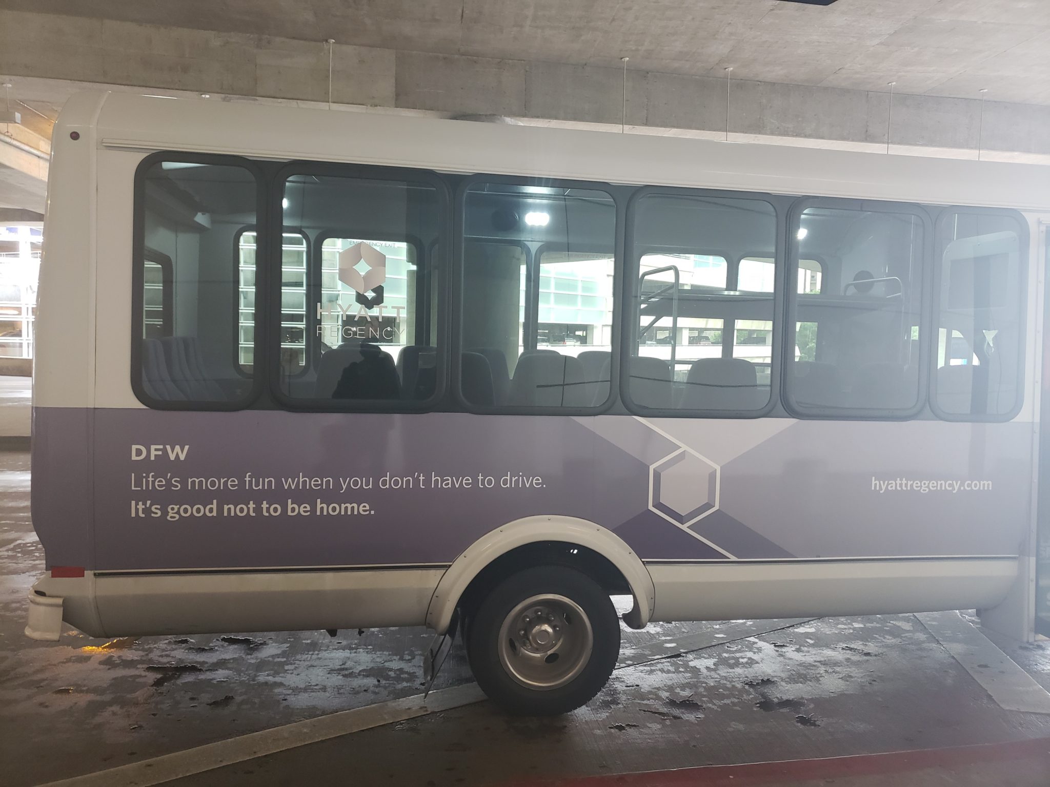 a bus parked in a parking lot