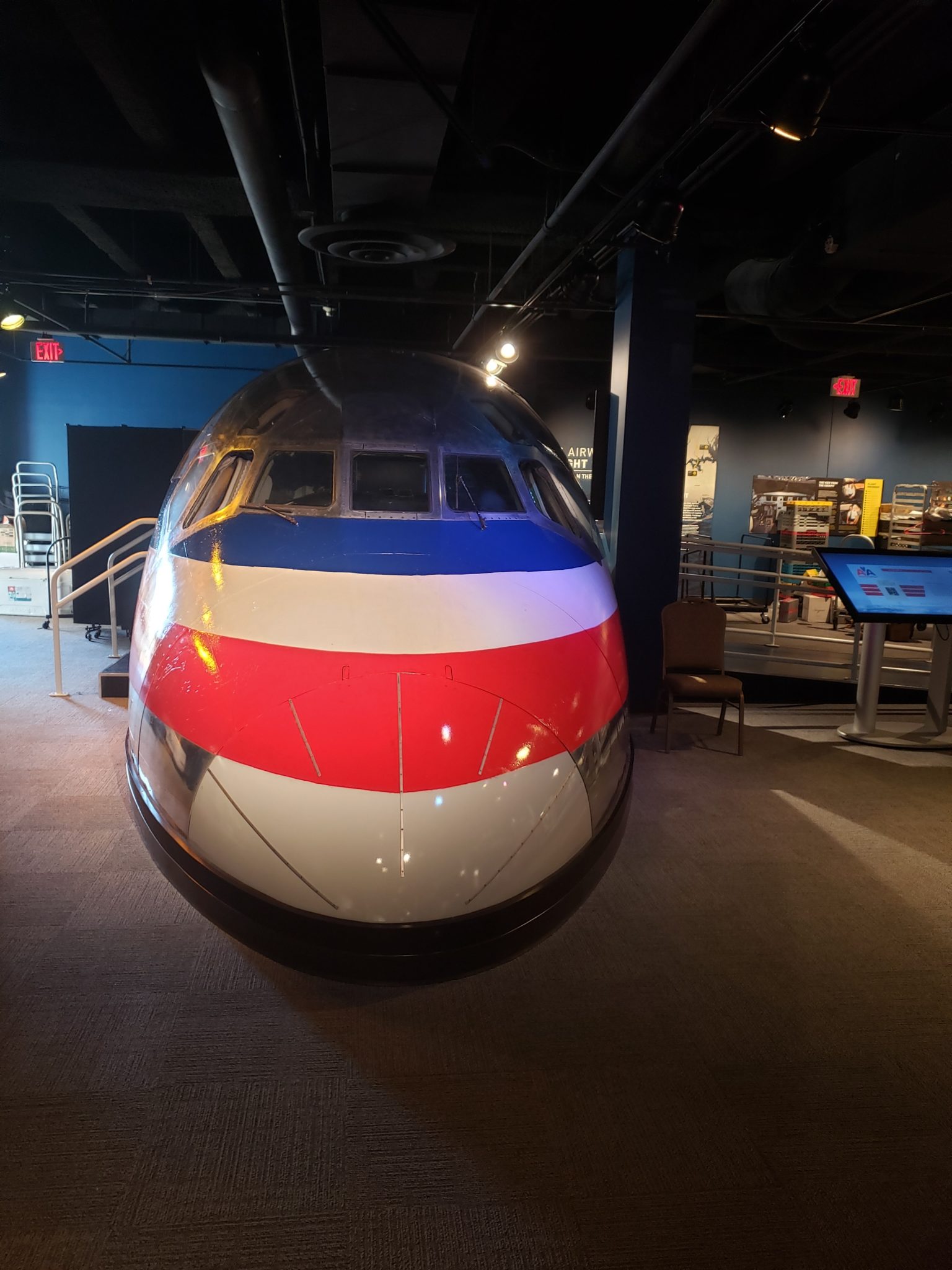 a plane in a museum
