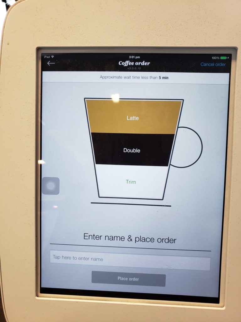 Air New Zealand Lounge Auckland: Coffee On Demand