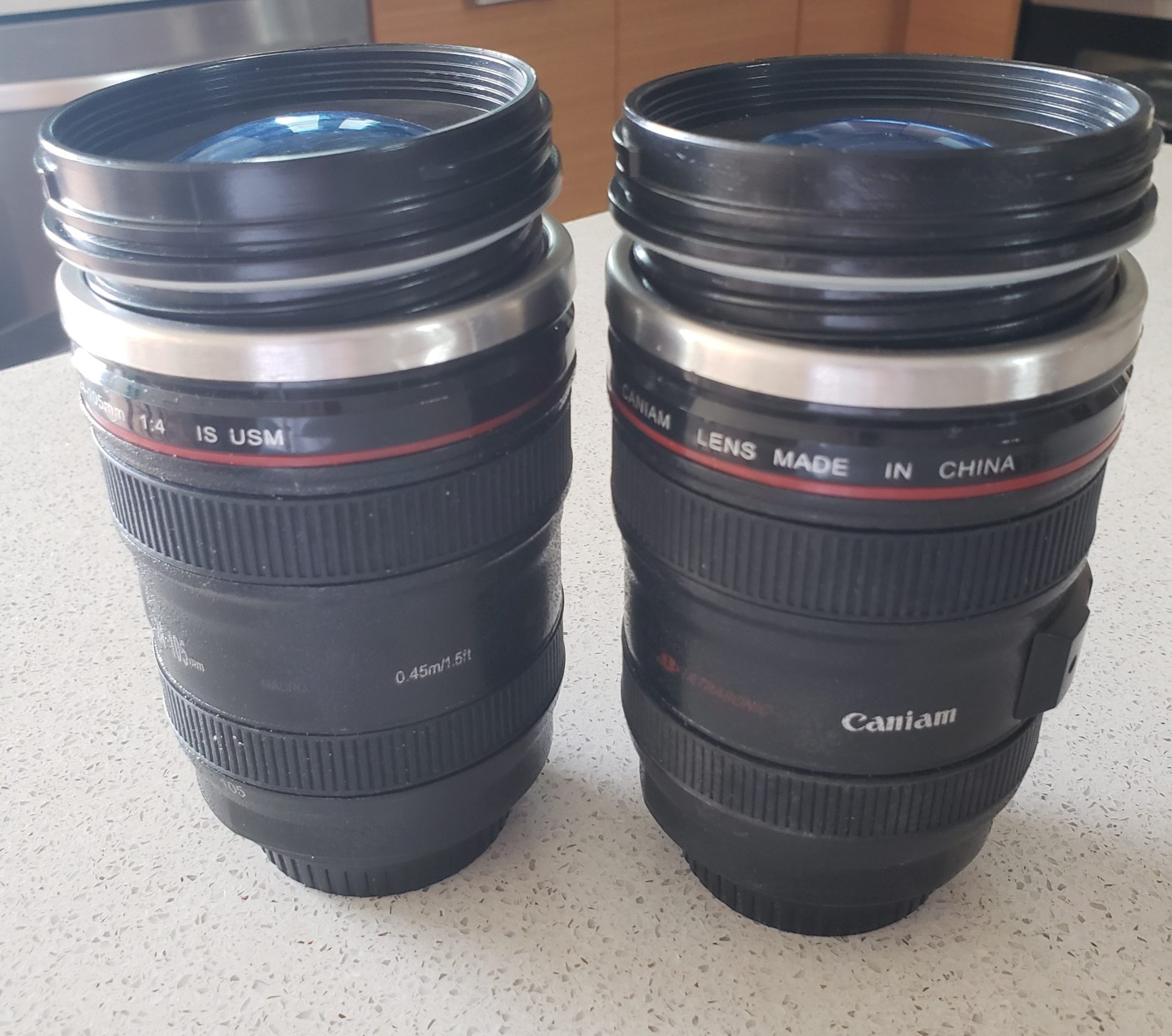 a couple of camera lenses