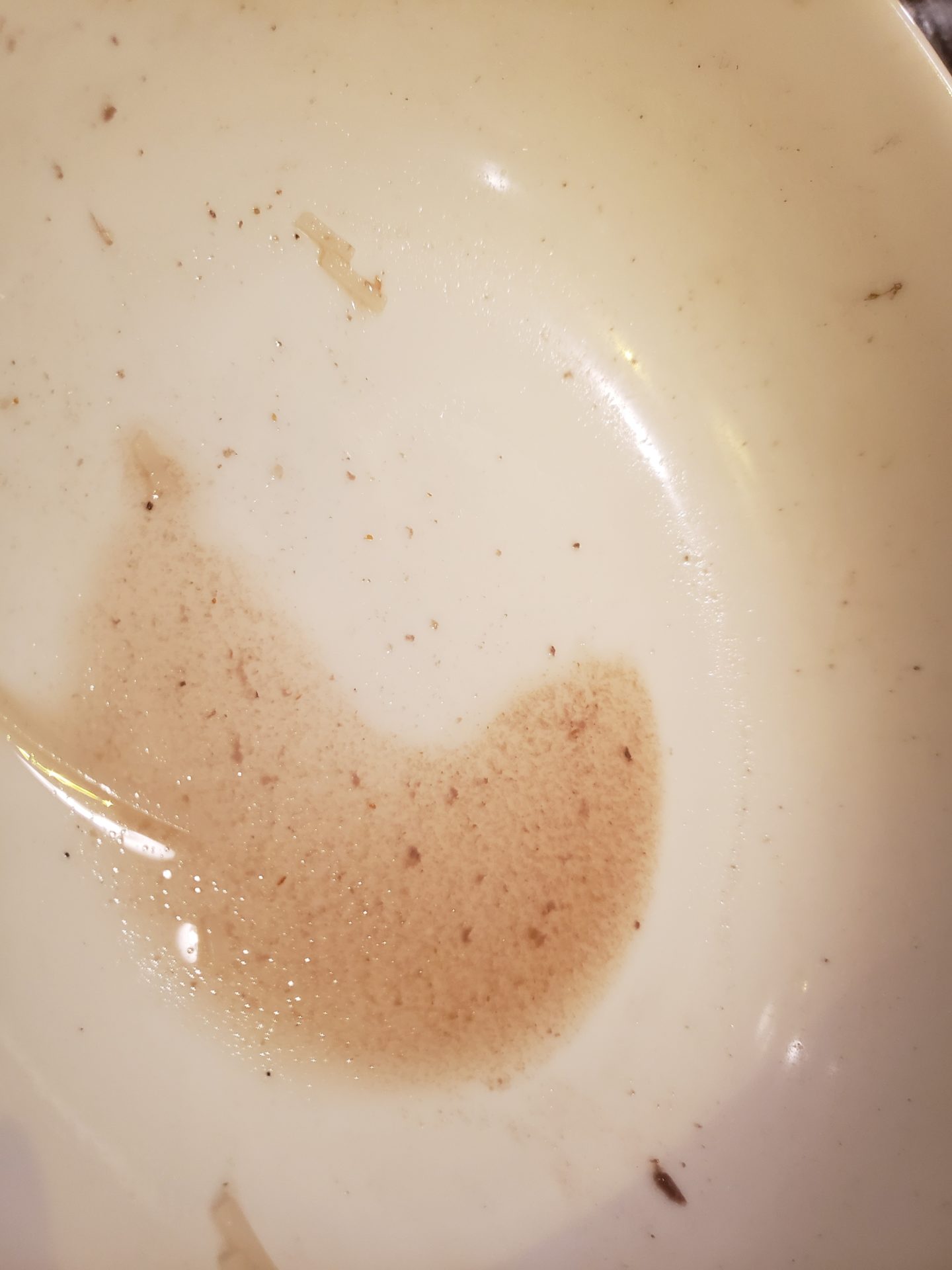 a close up of a white bowl