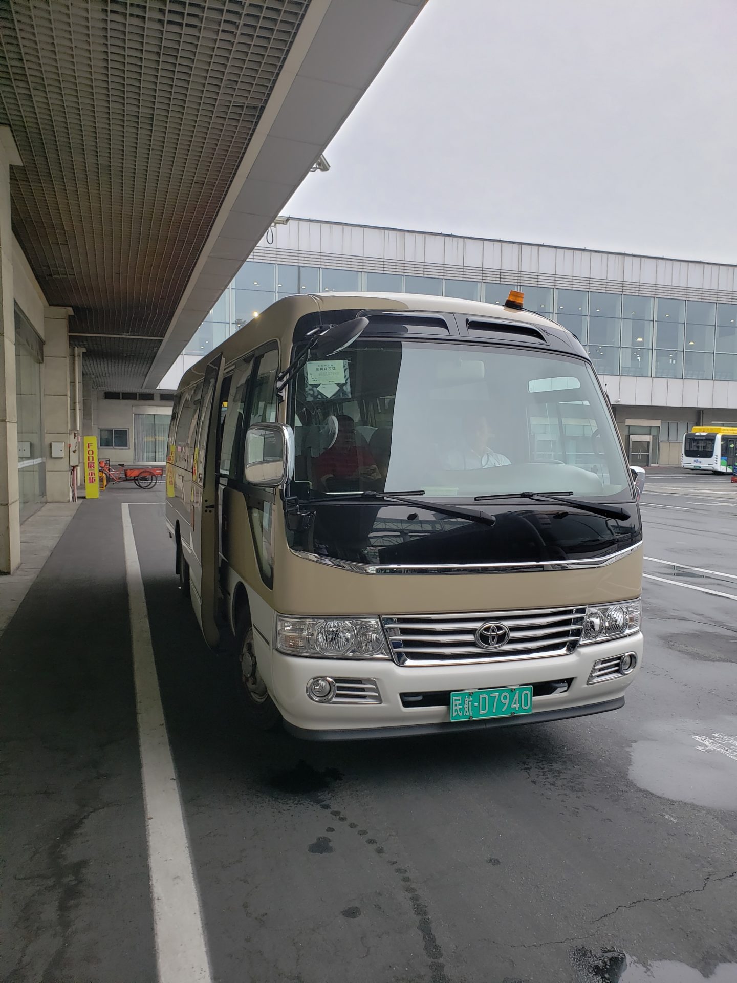 a bus parked at a bus station