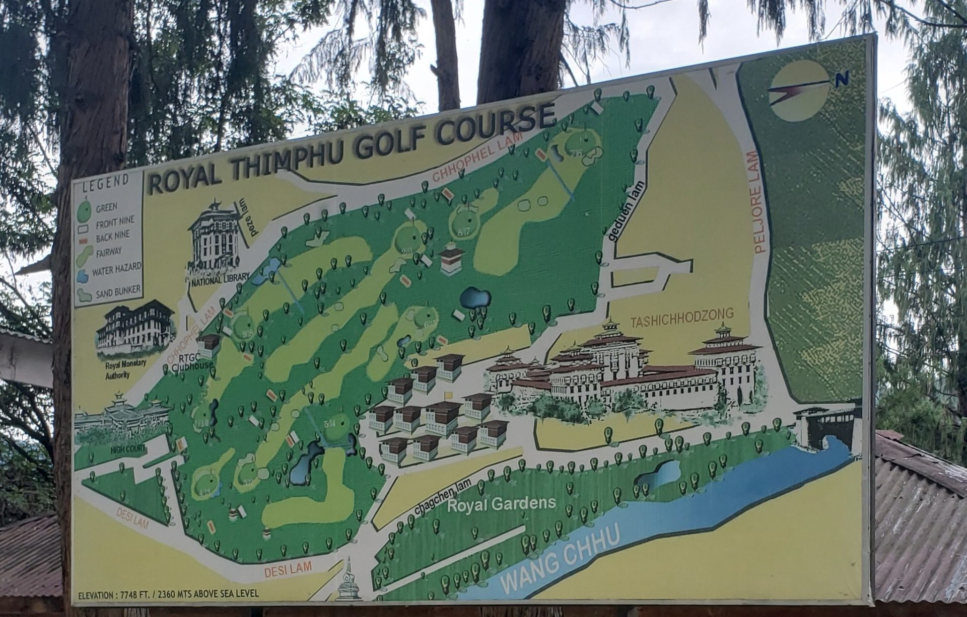 a map of a golf course