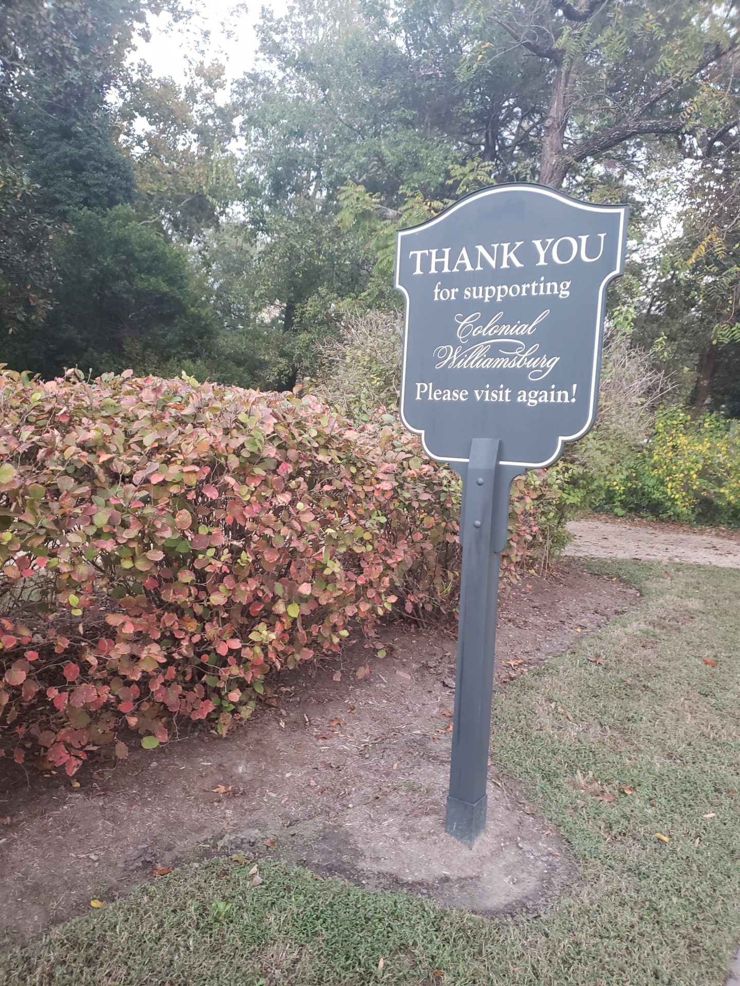 a sign in a park