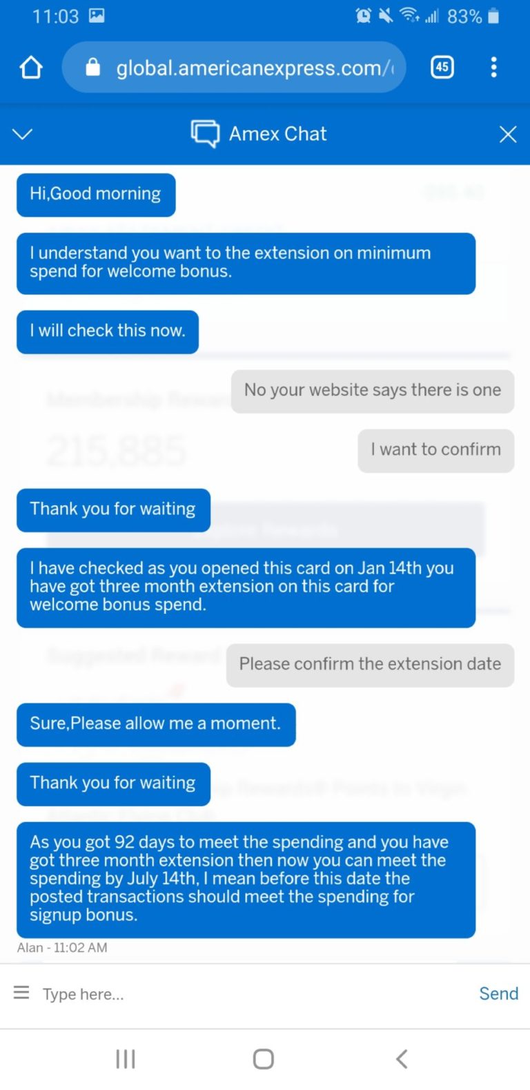 Amex Extends Spending Req by 3 Months (With Screenshots)