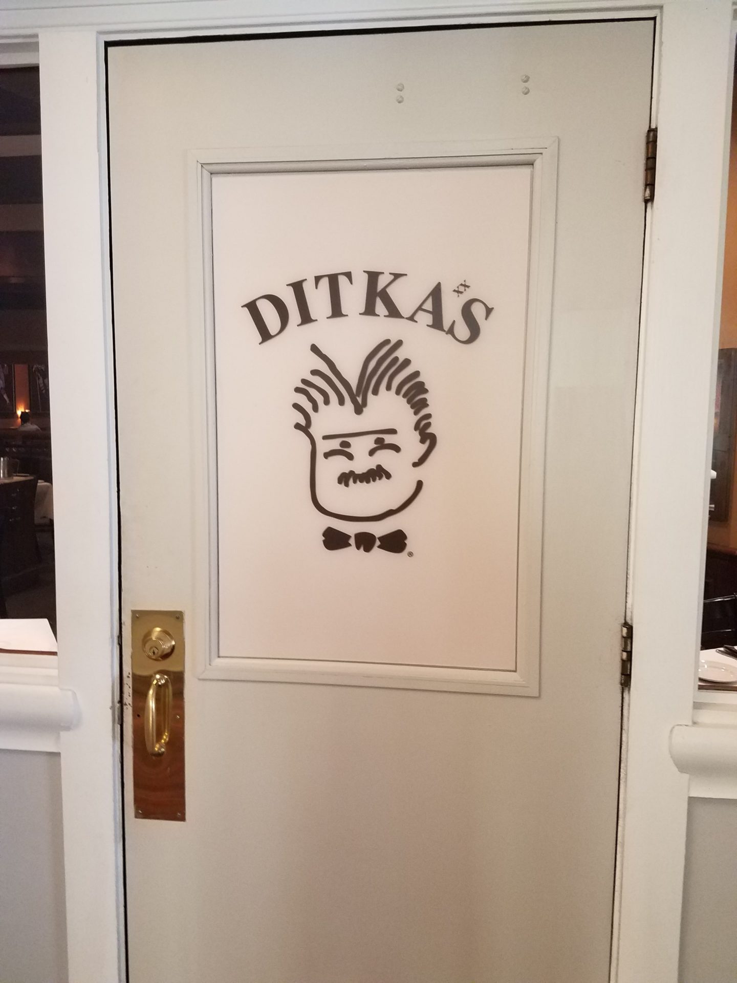 a door with a drawing on it
