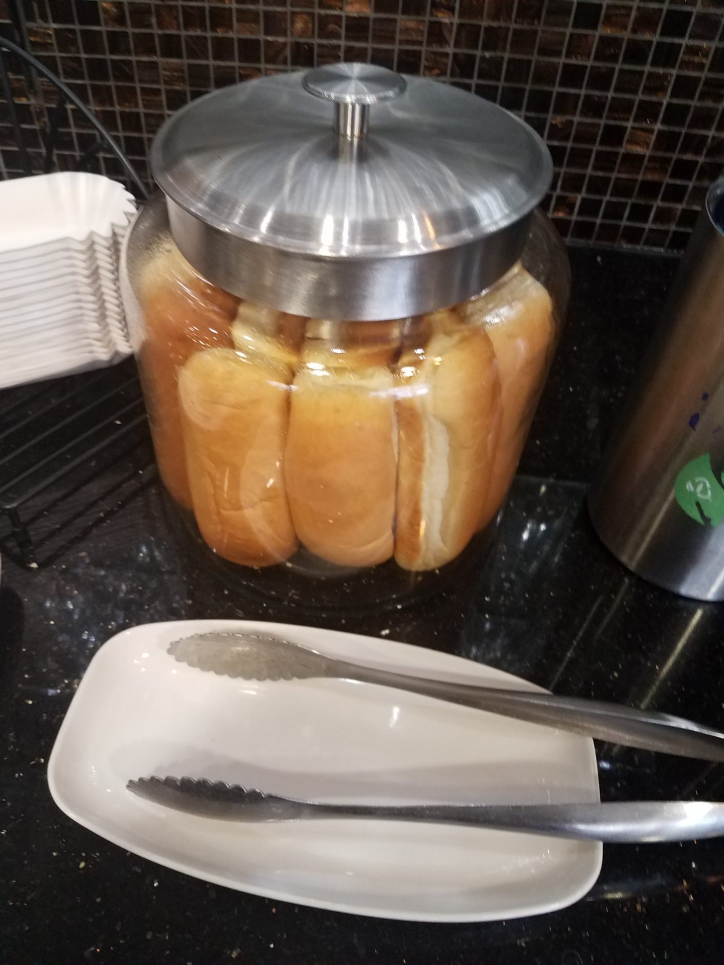 a jar of bread in a container