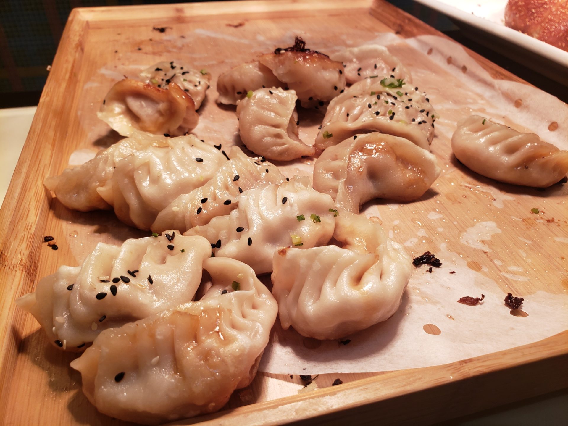 a plate of dumplings