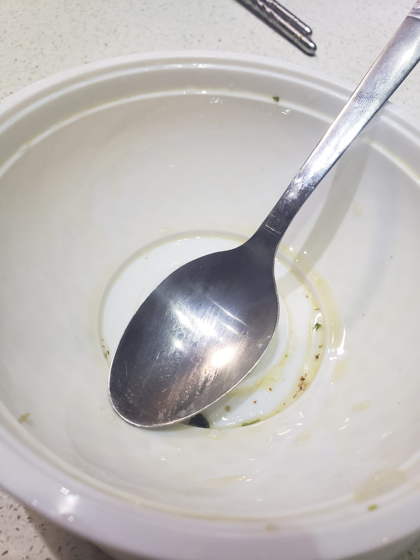 a spoon in a bowl