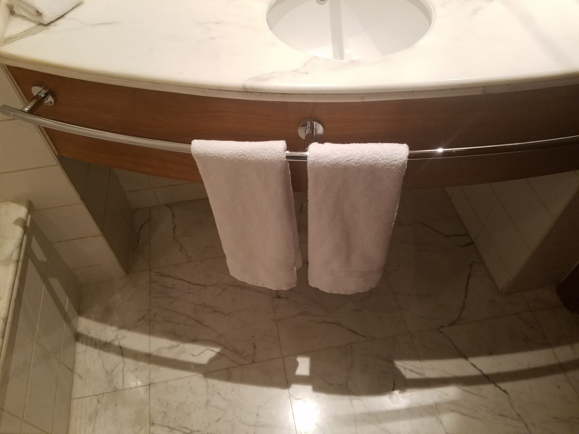 a white towels from a bar