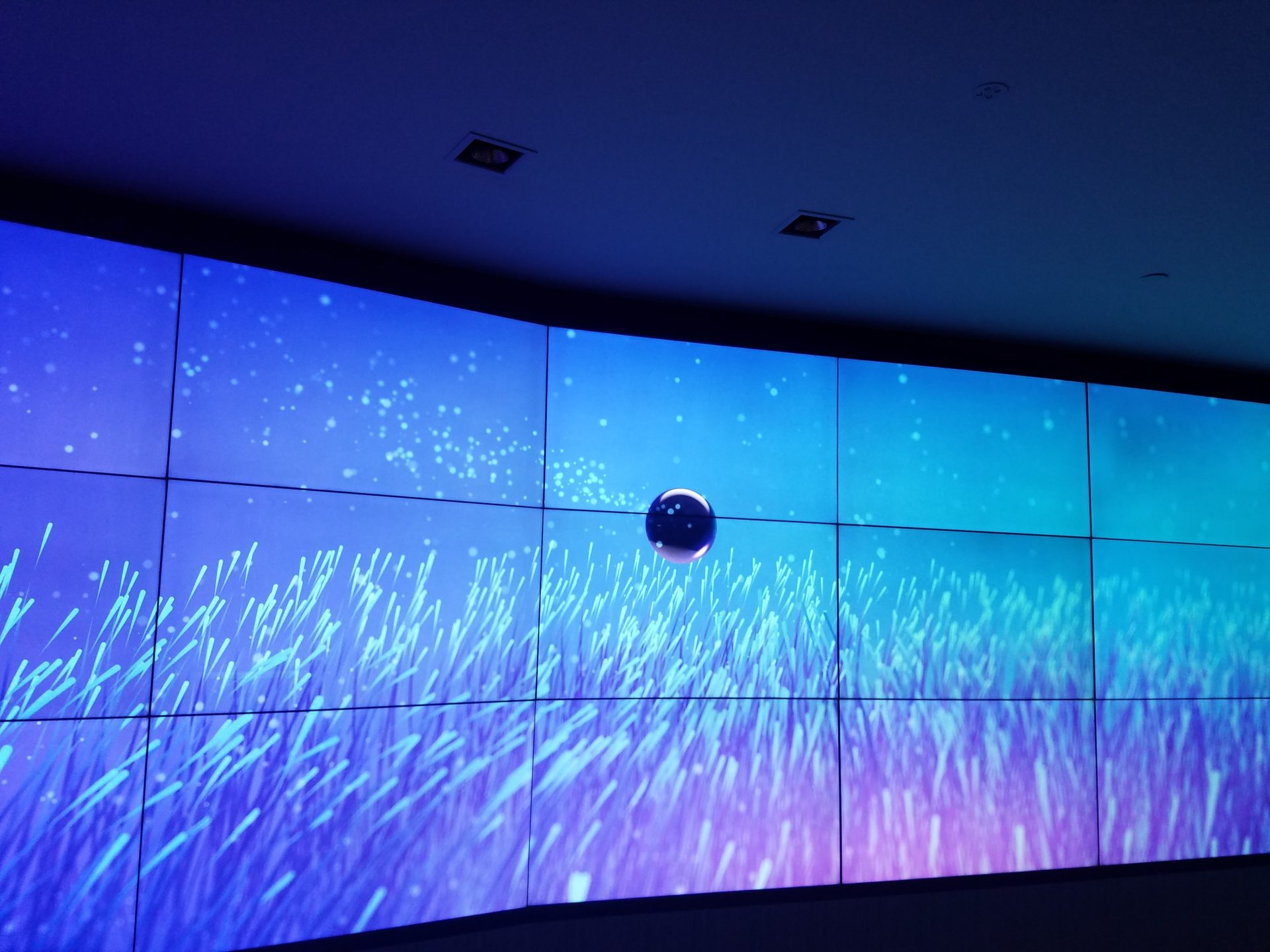 a screens on a wall