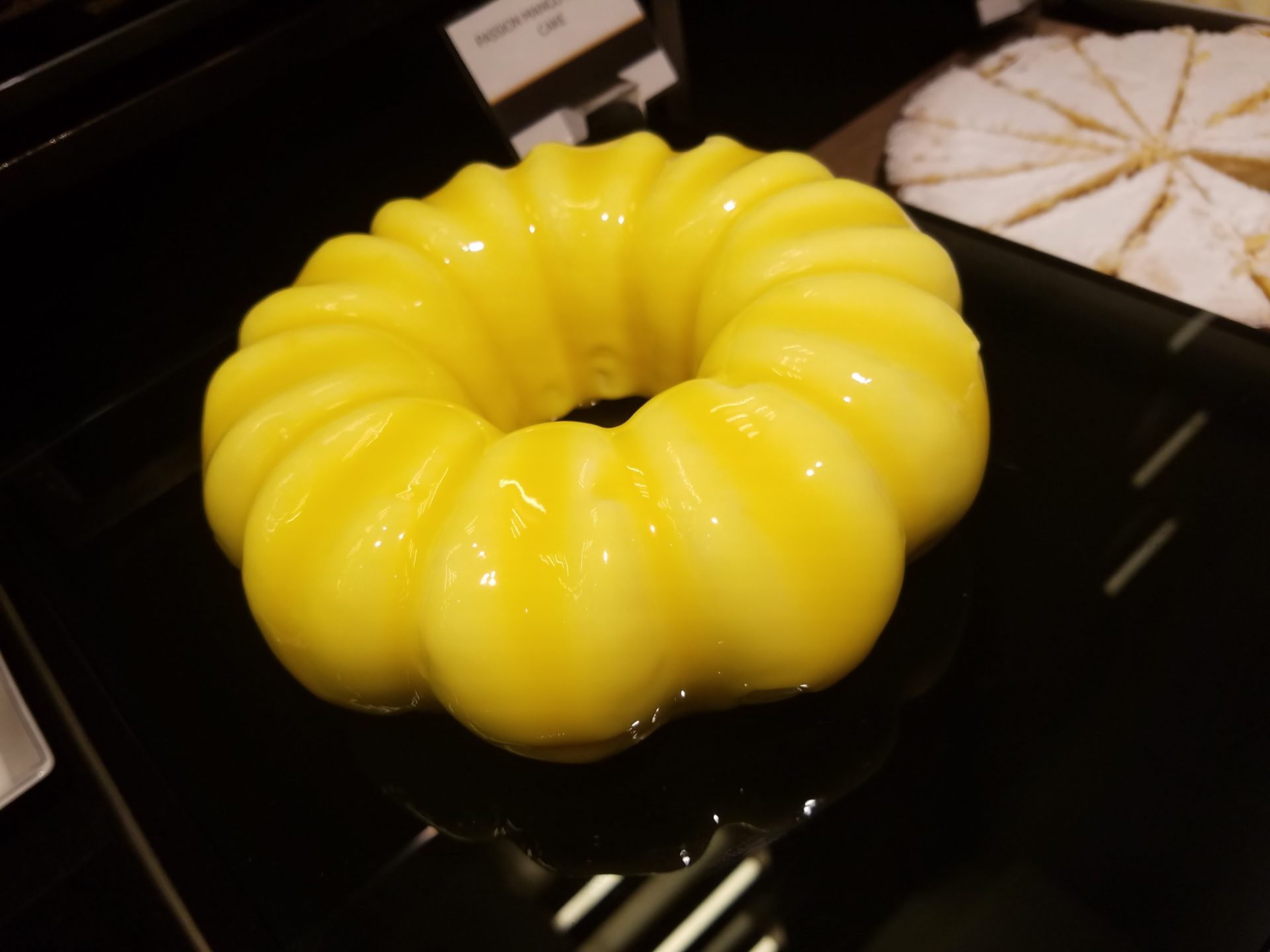 a yellow ring shaped pastry