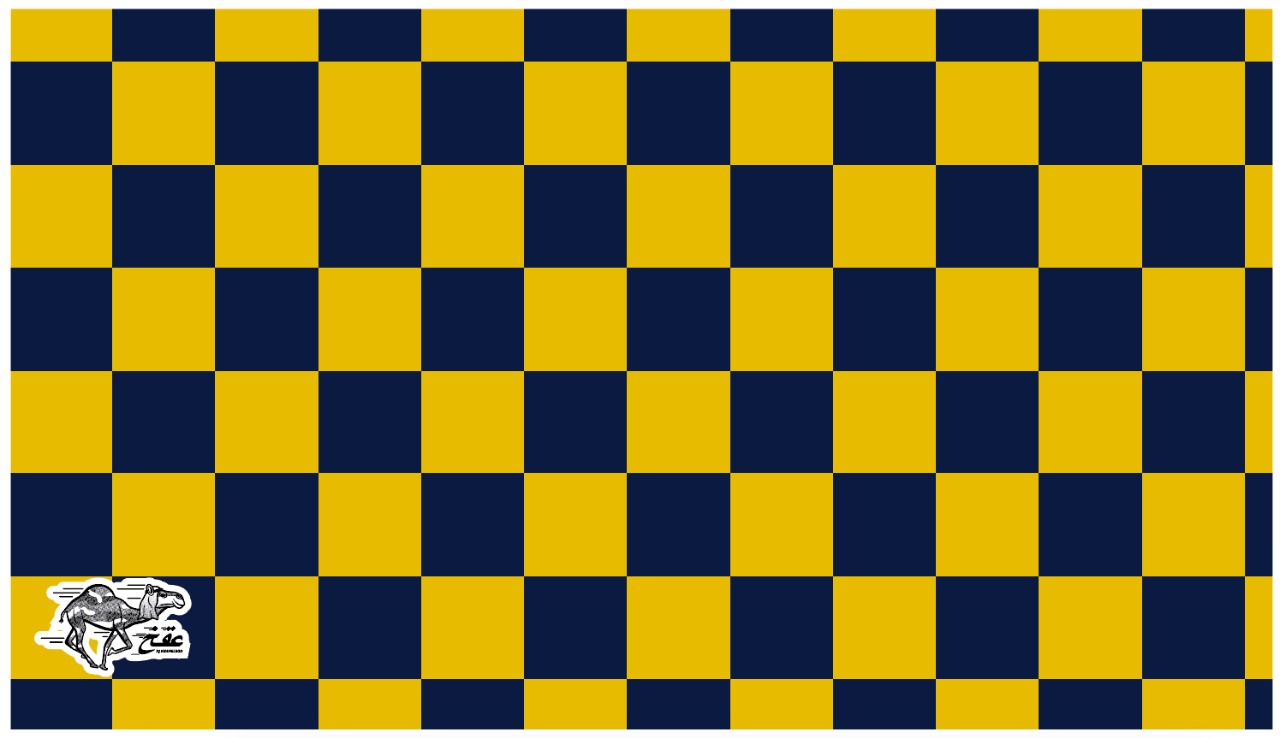 a blue and yellow checkered pattern