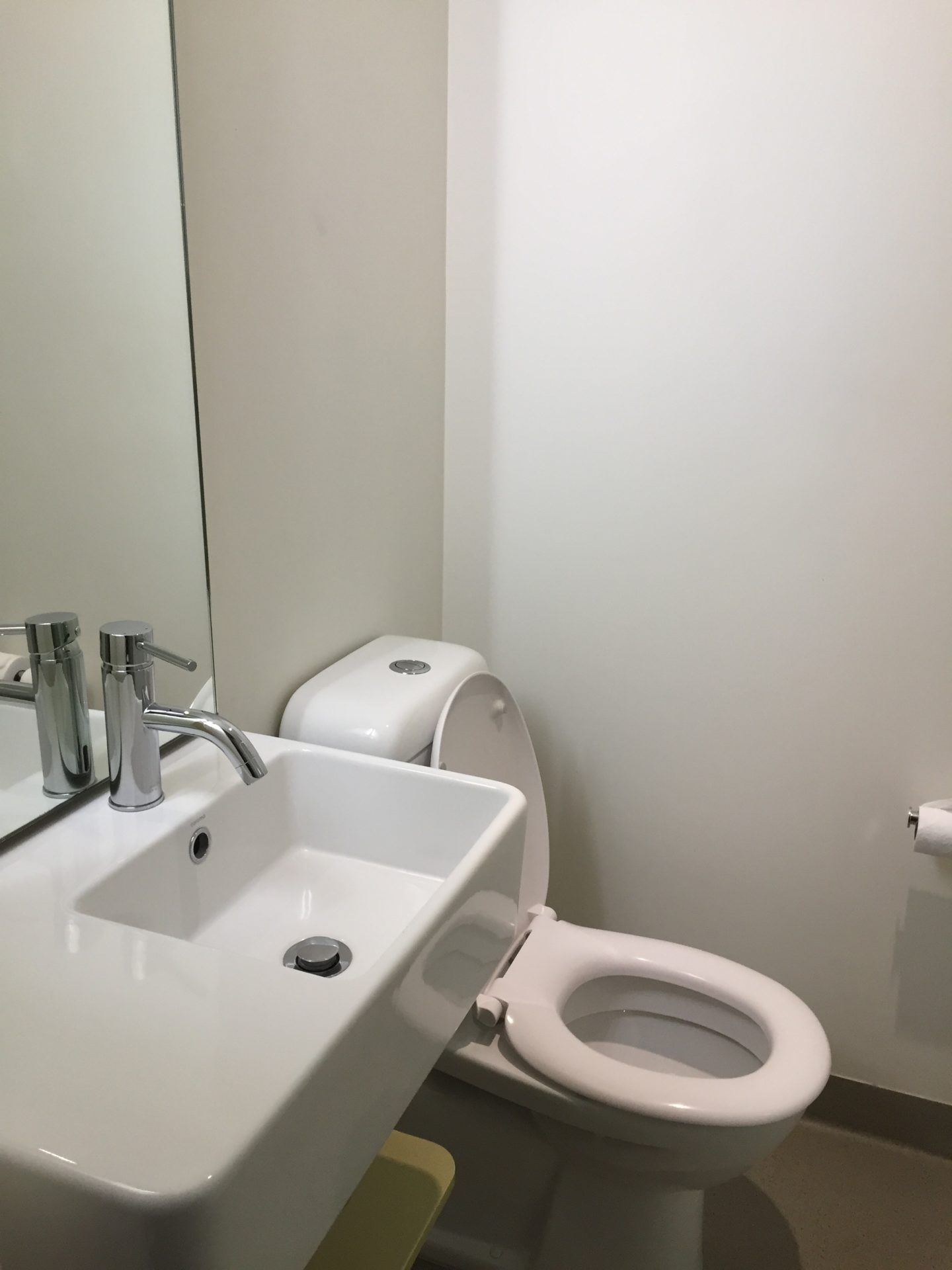 a bathroom with a sink and toilet
