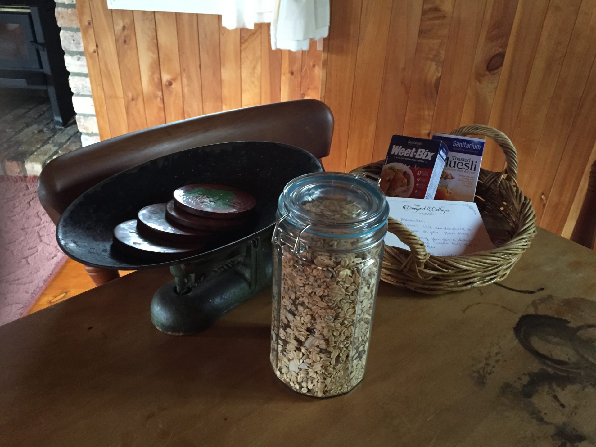 a jar of oatmeal next to a jar of oatmeal