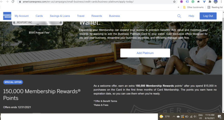 Approved! Amex Business Platinum