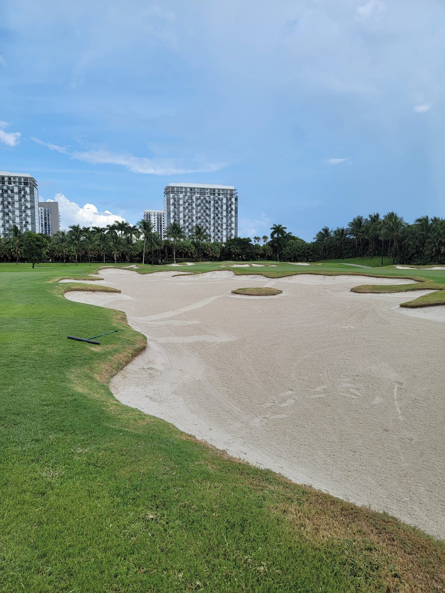 a sand trap on a golf course