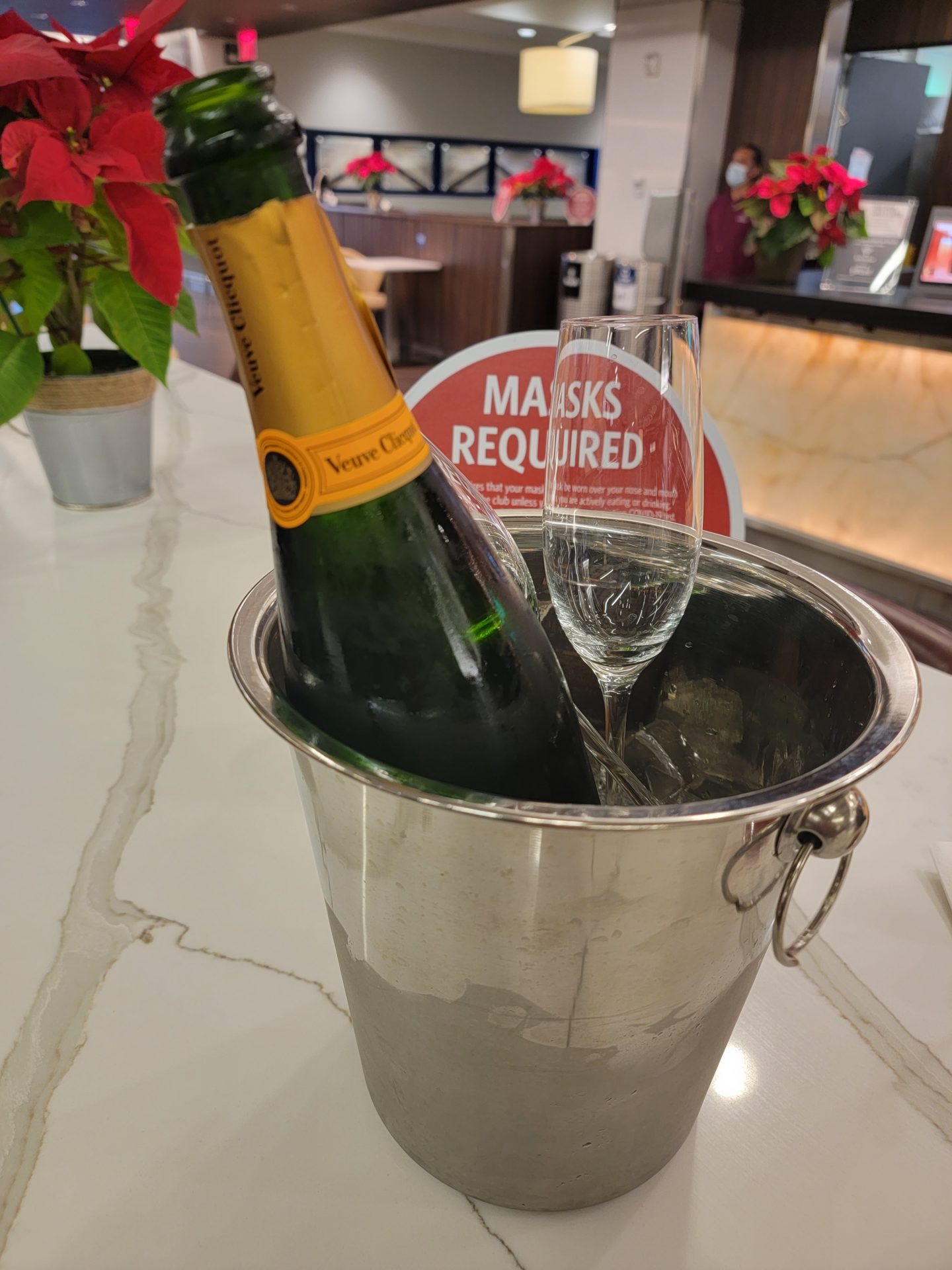 a bottle of champagne in a bucket