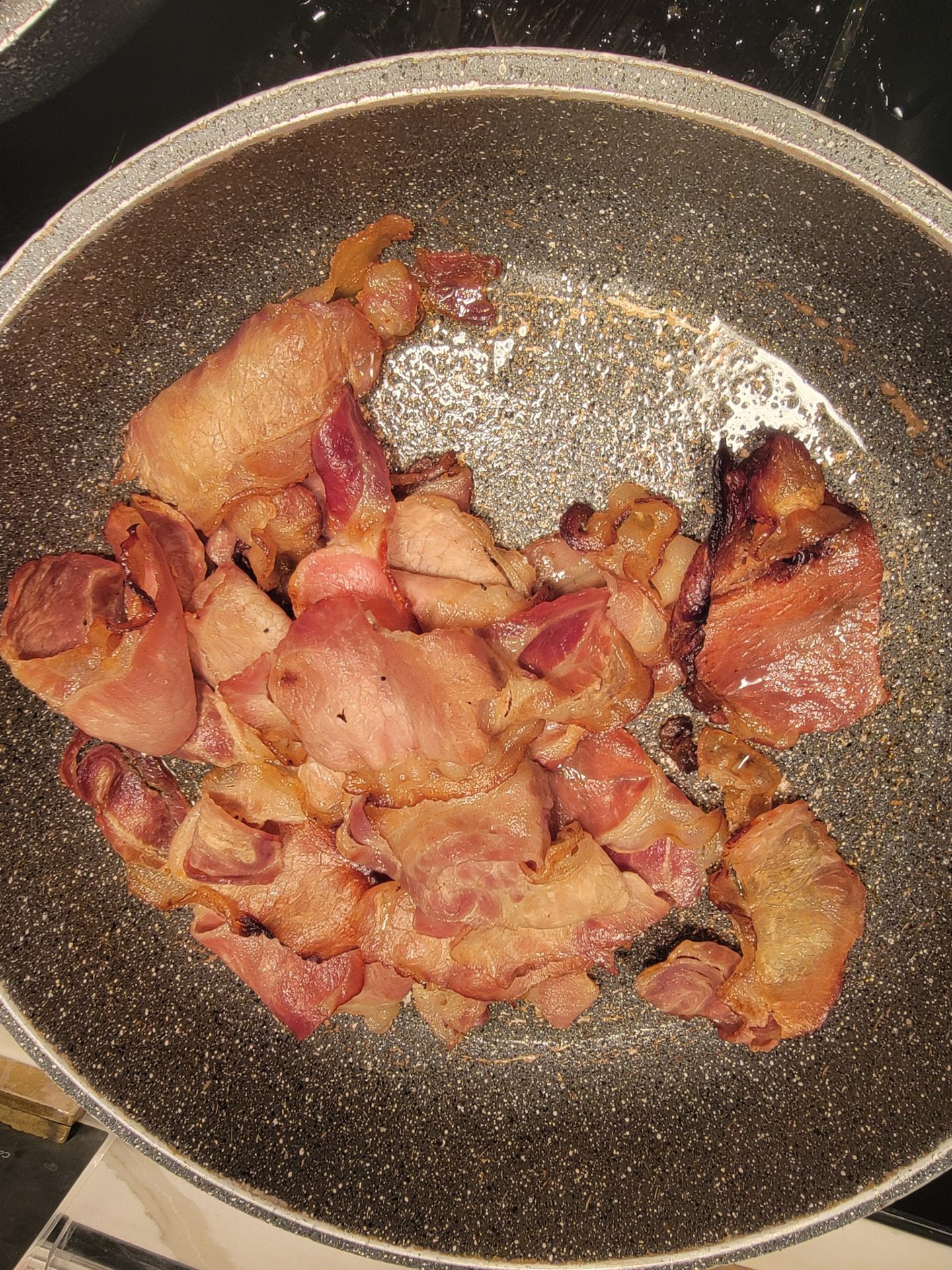 a pan full of bacon