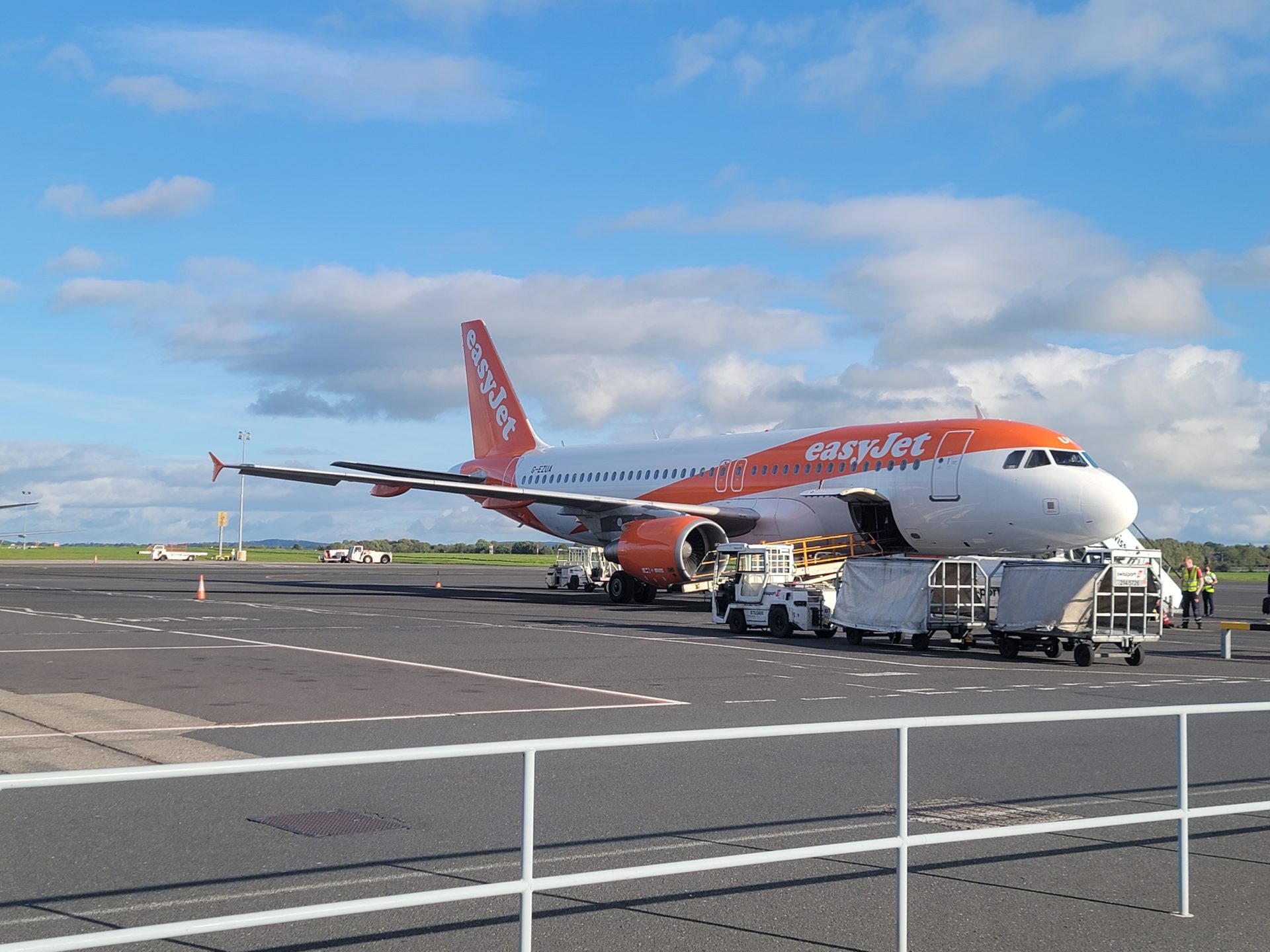 an airplane on a runway