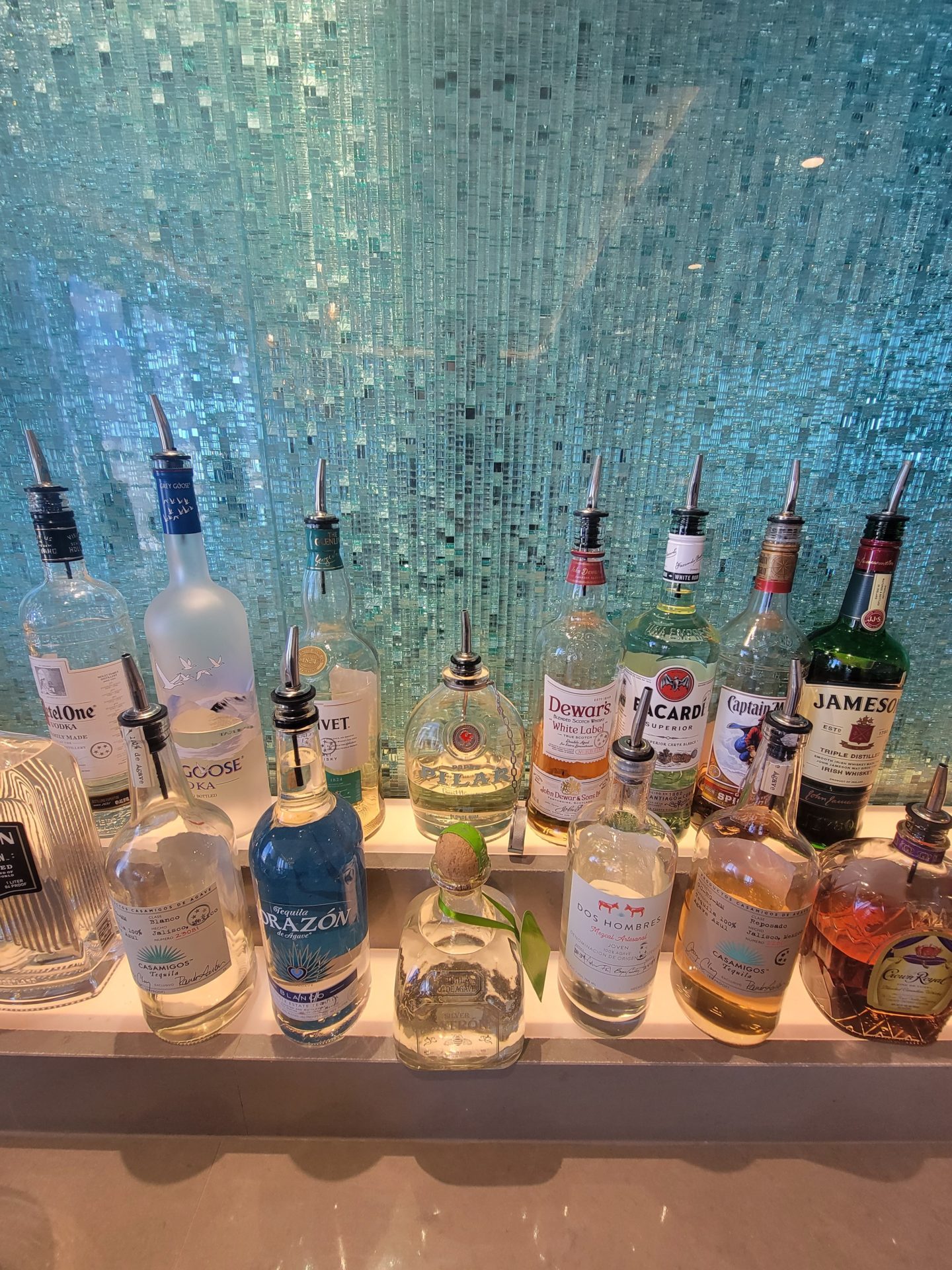 a group of bottles on a shelf