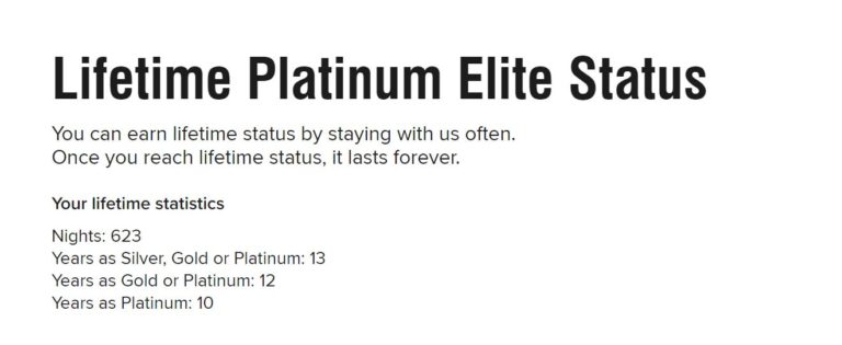 I’m Marriott Lifetime Platinum Elite!