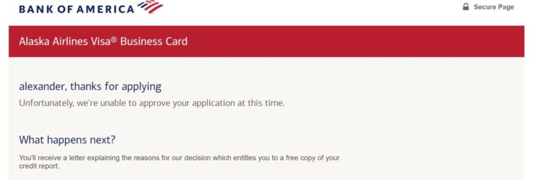 Alaska Business App: Unfortunately, We’re Unable to Approve You