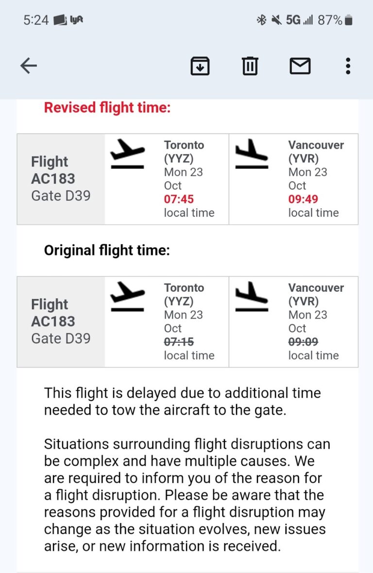 Close Call? Connection Flight before Fiji Cancelled