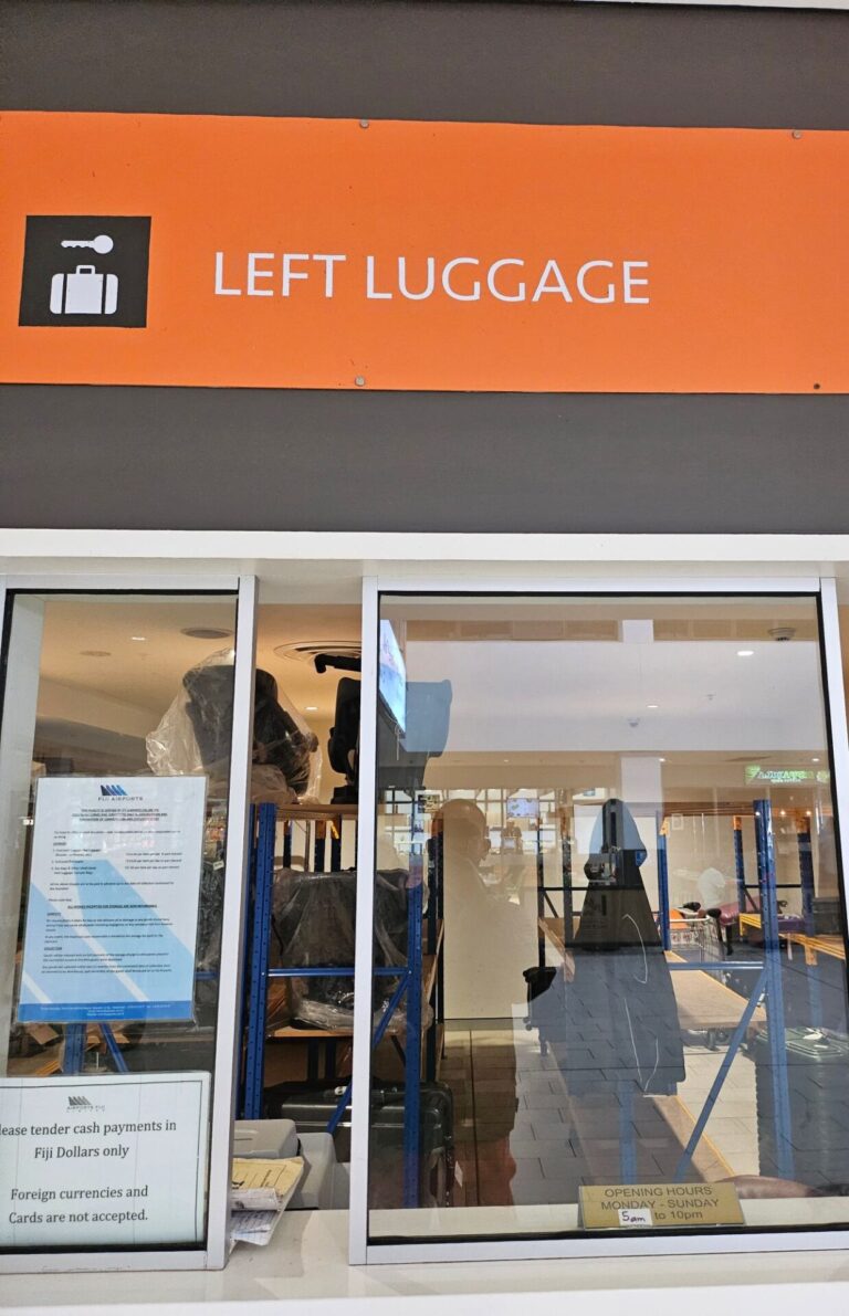 Luggage Storage: Nadi, Fiji Airport