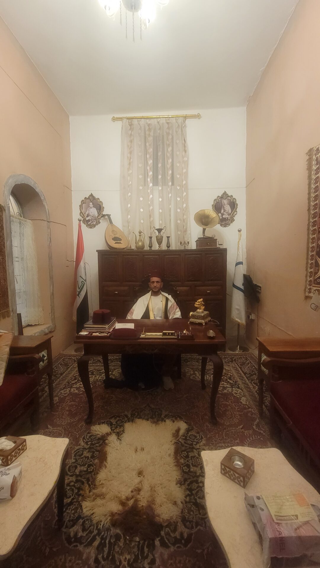 a man sitting at a desk