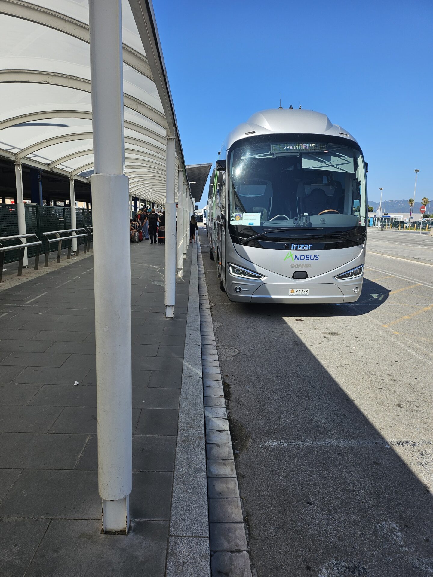 a bus parked at a bus stop