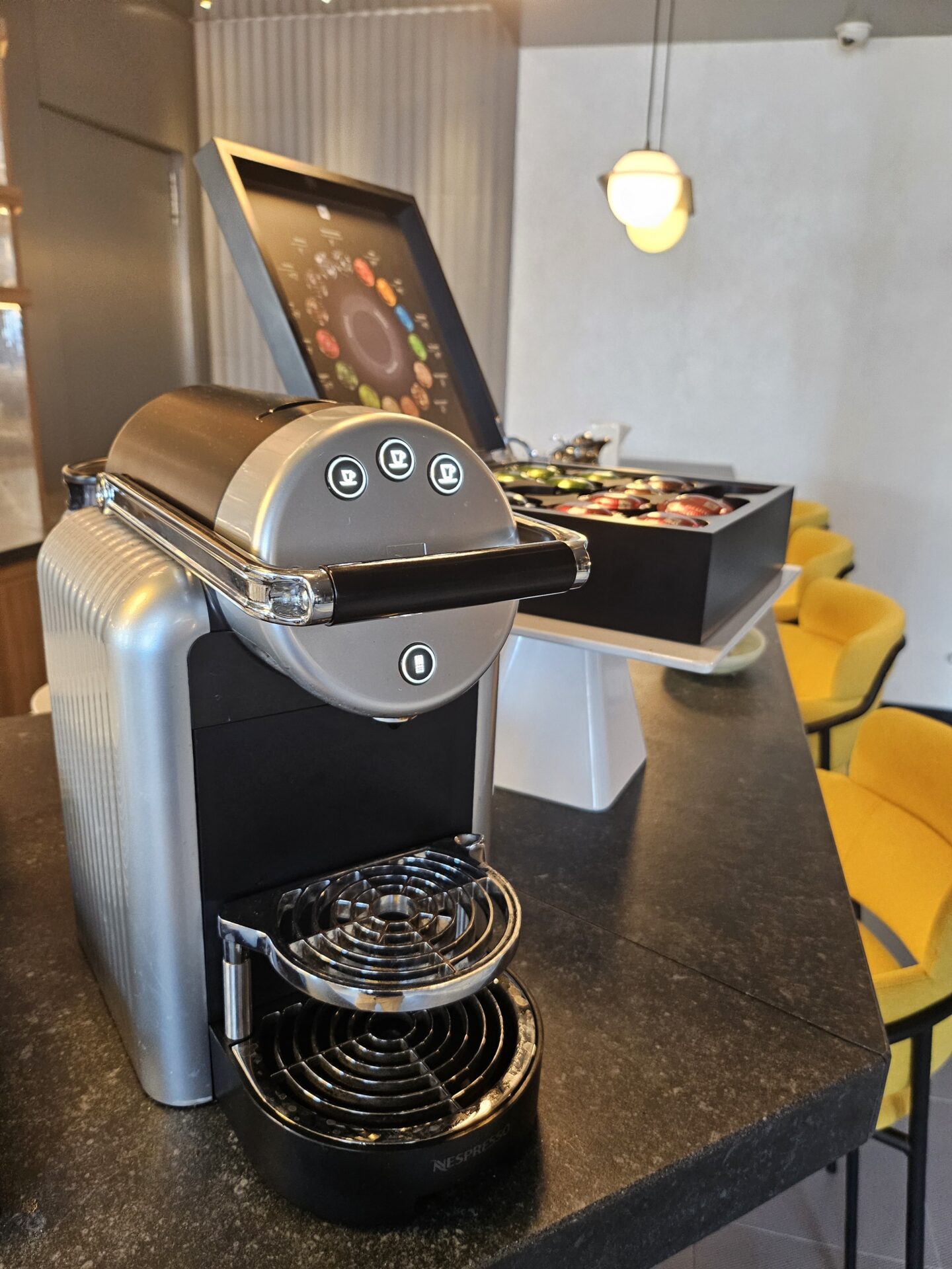 a coffee machine on a counter