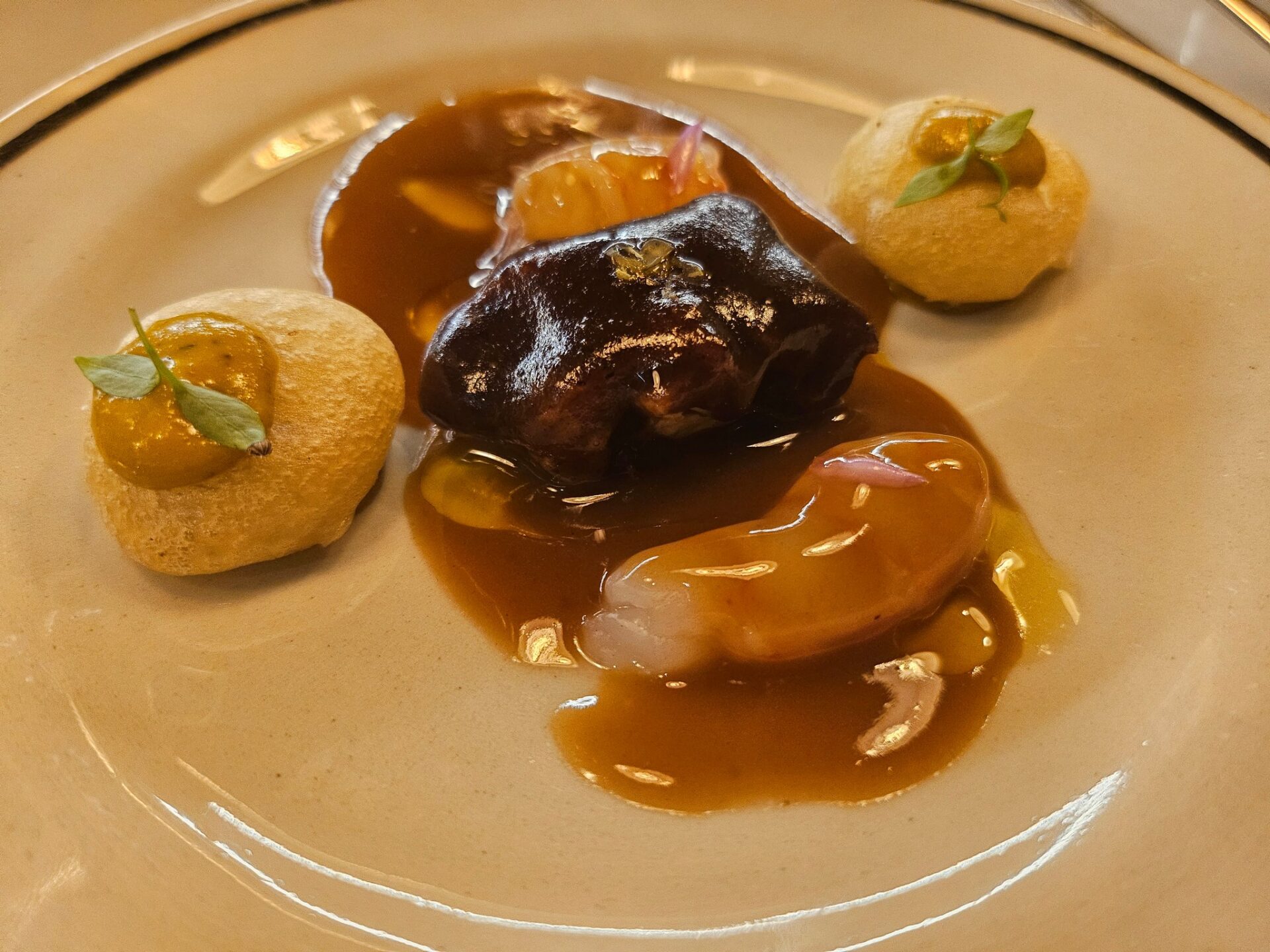 a plate of food on a table