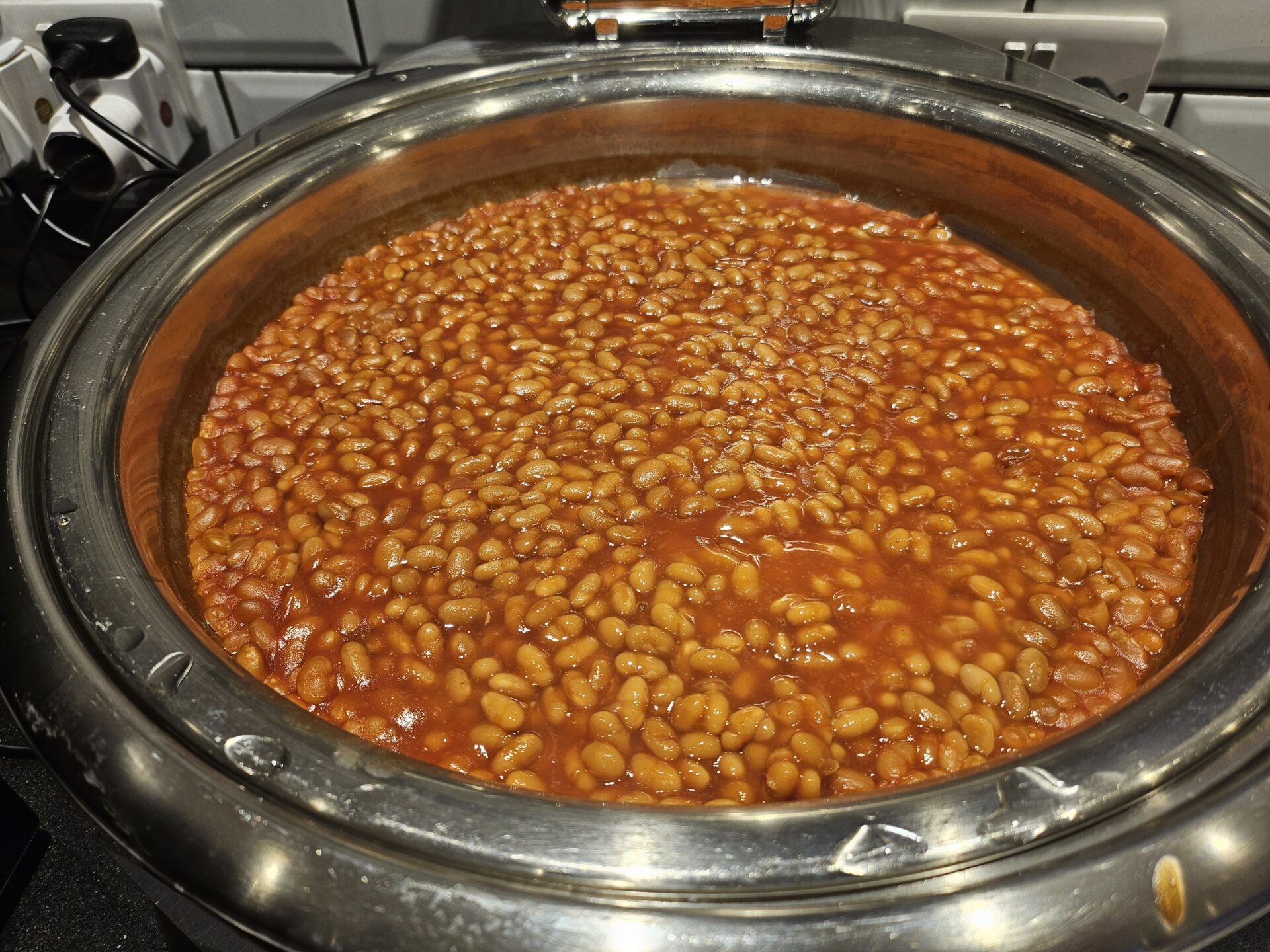 a pot of beans in a pot