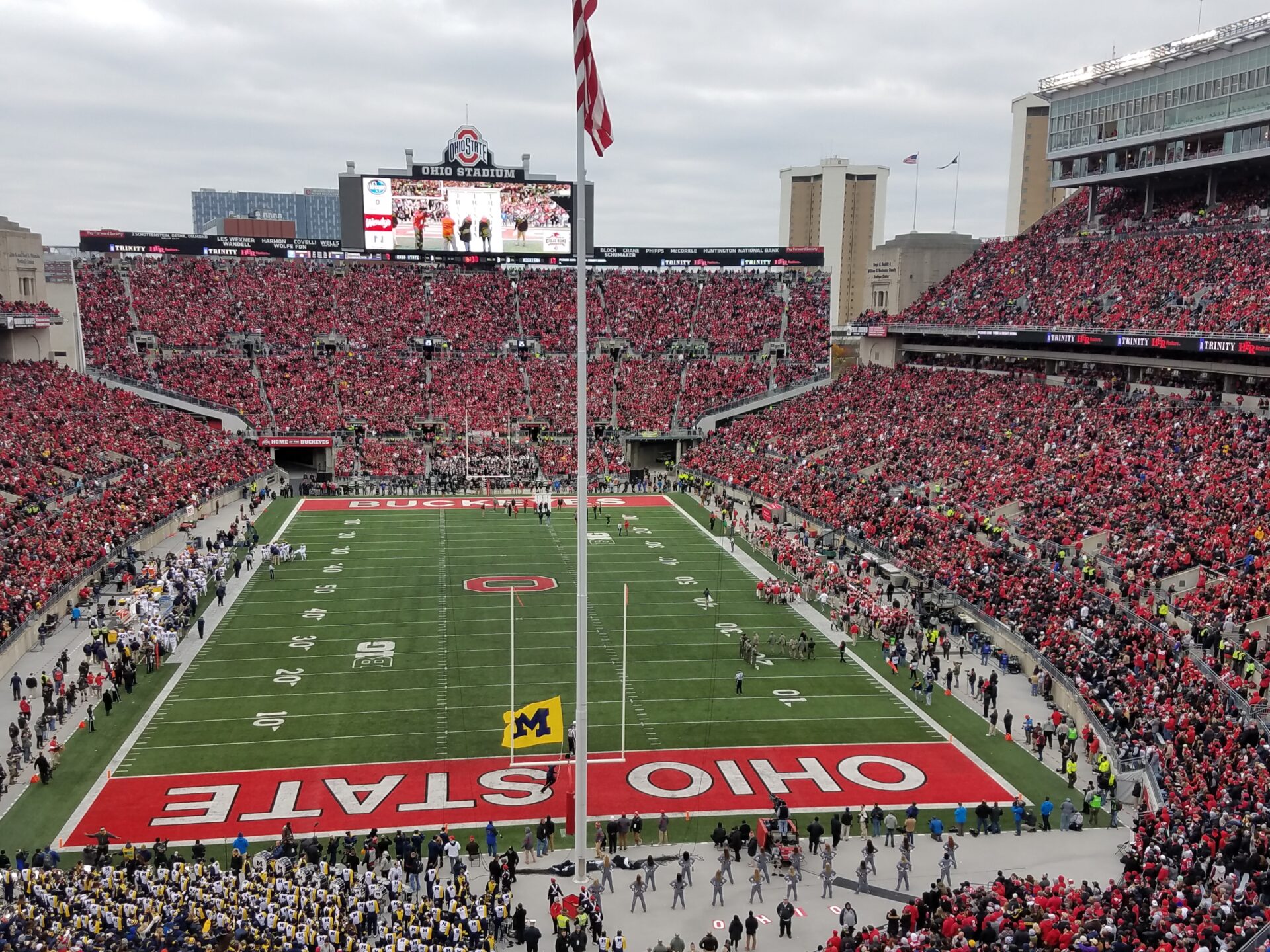 a football stadium full of people