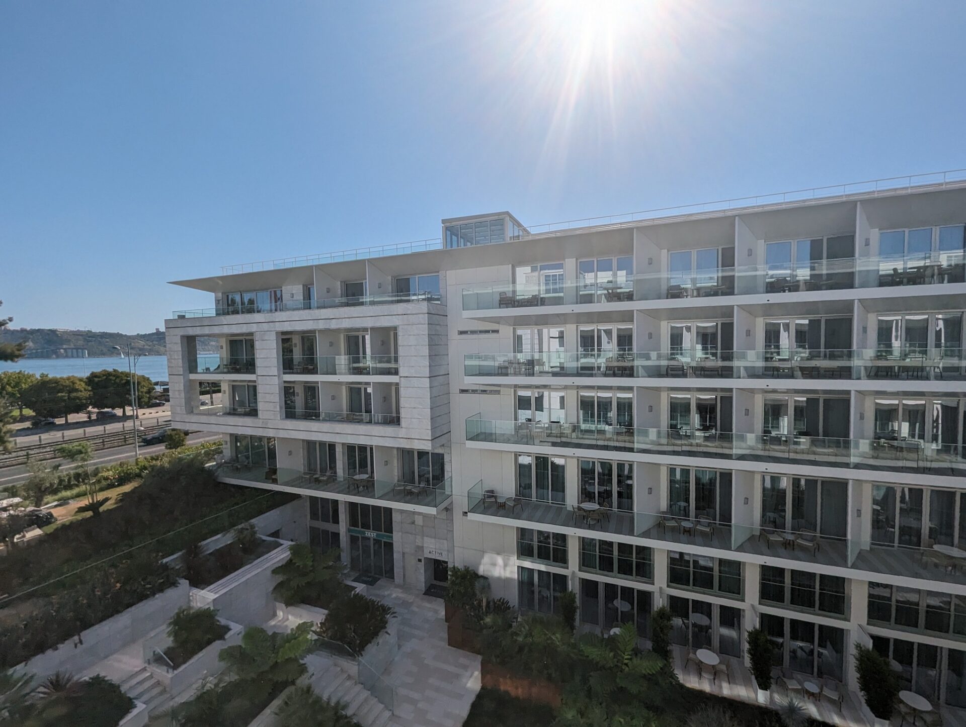 a building with many balconies