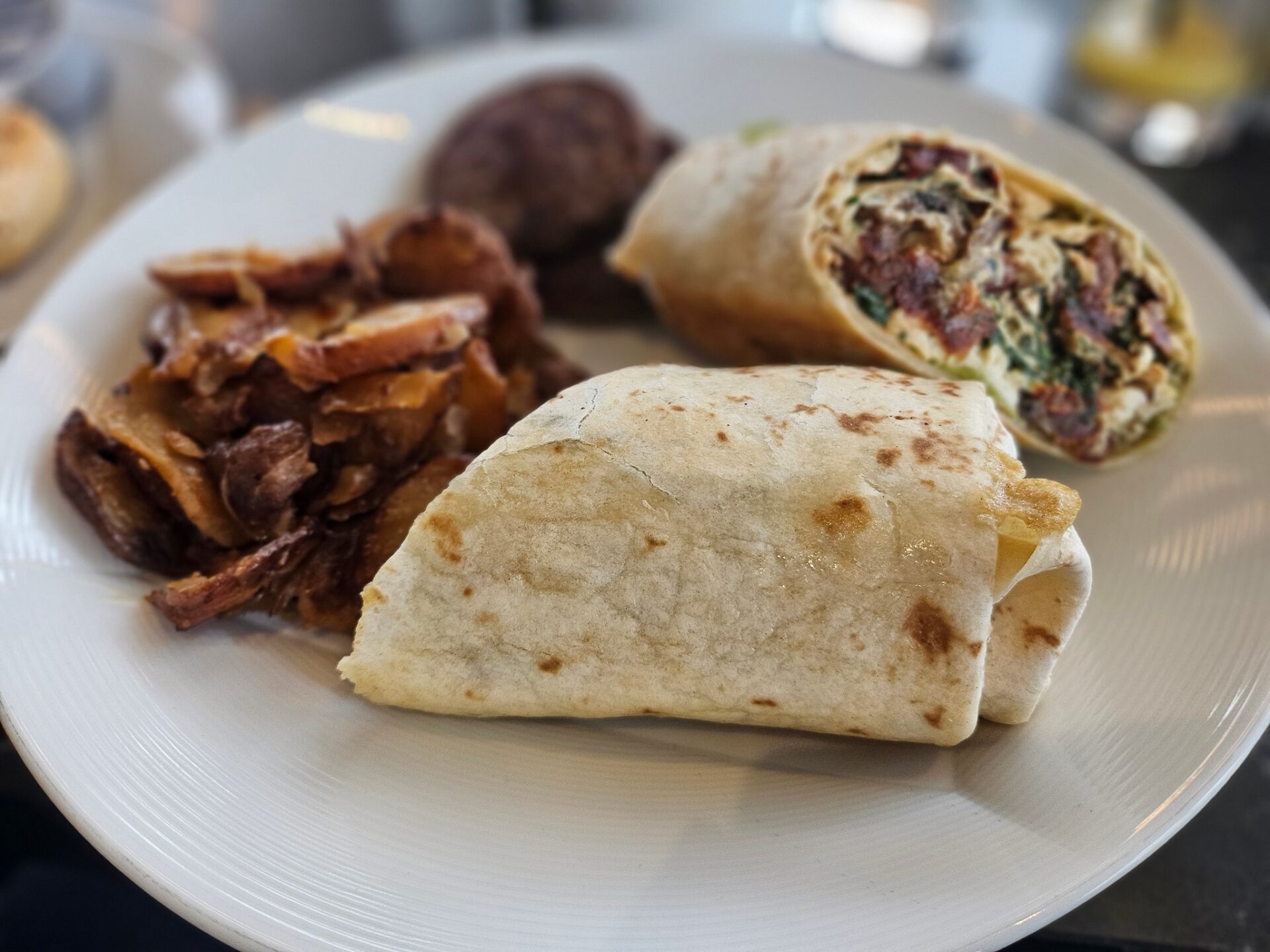 a plate of food on a table