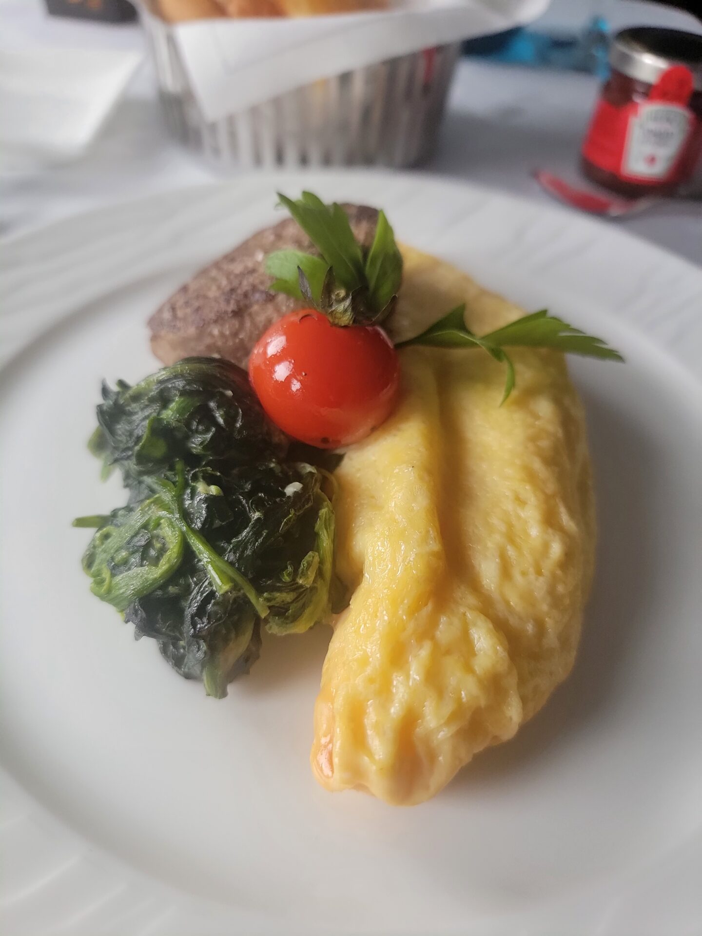 a plate of food on a table