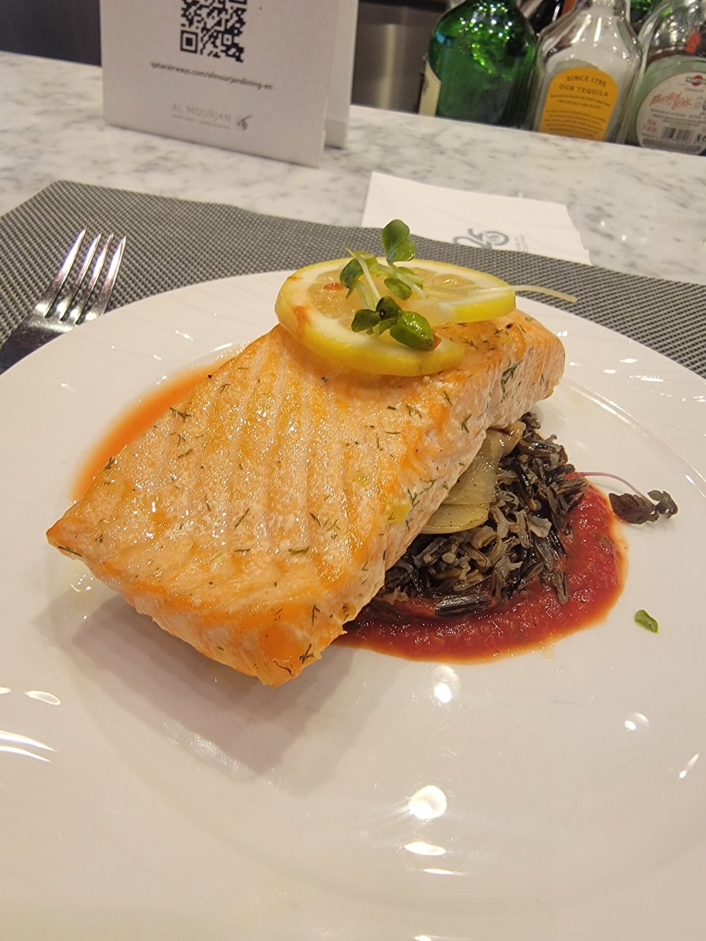 a plate of food on a table