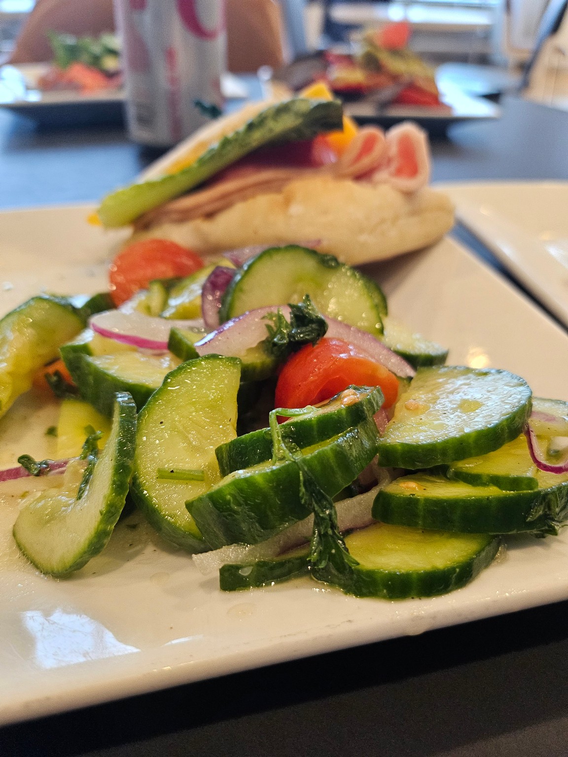 a plate of food on a table