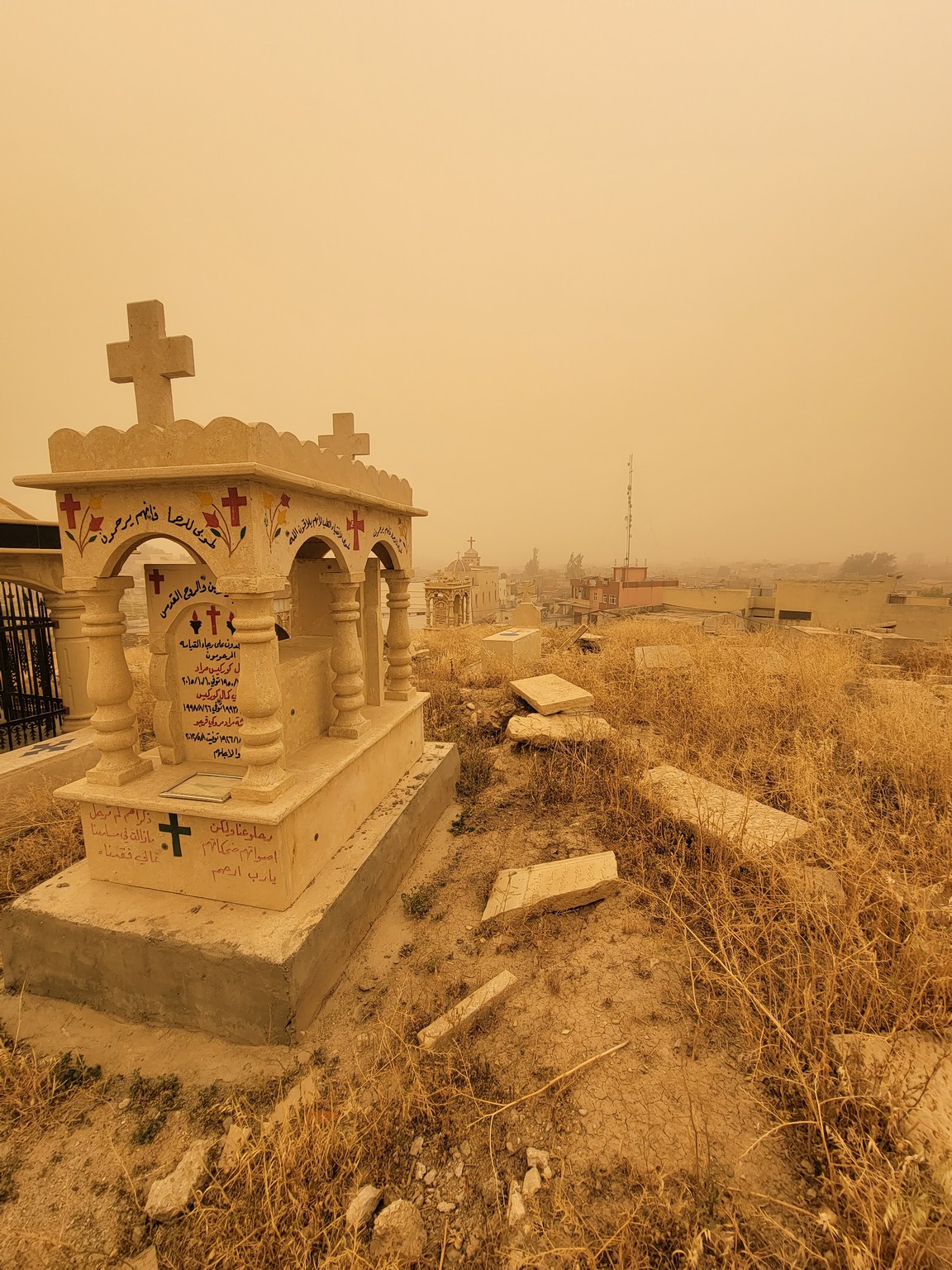 a grave in a cemetery