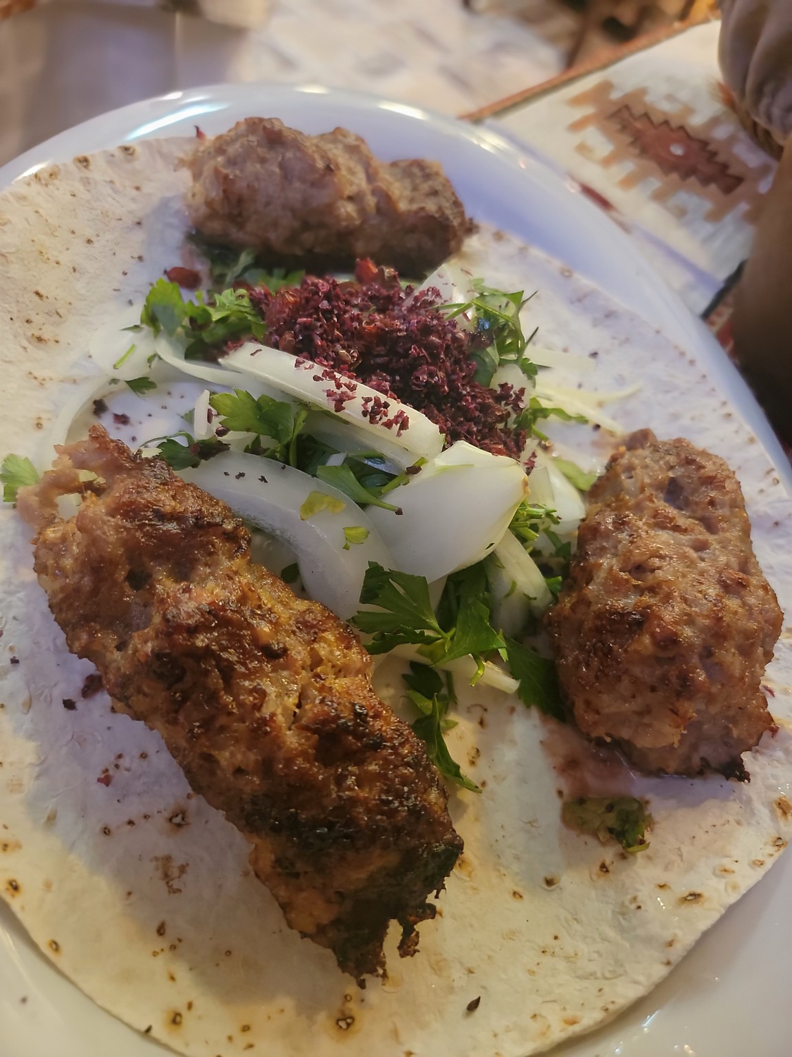 a plate of food on a table