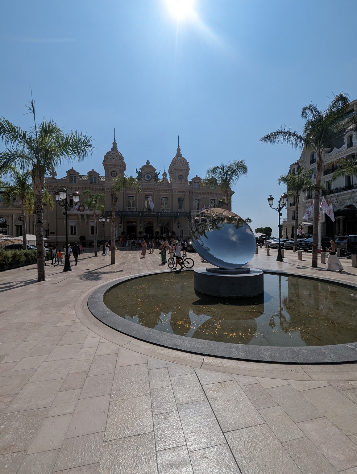 a fountain in front of a building