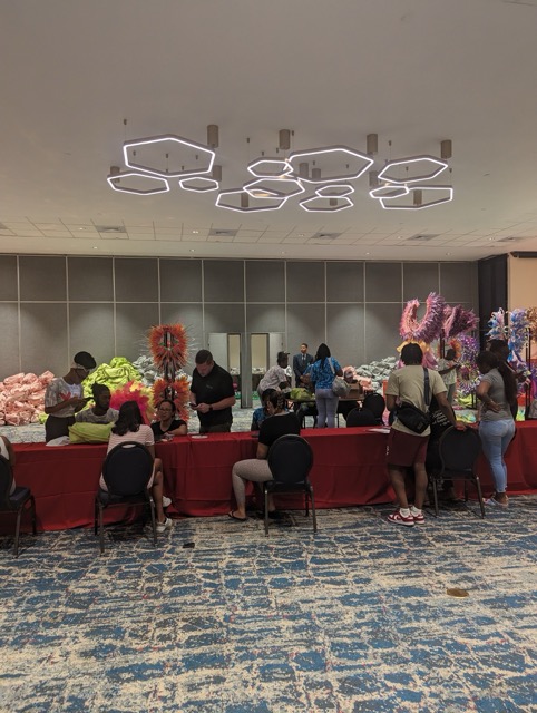 a group of people sitting at a table