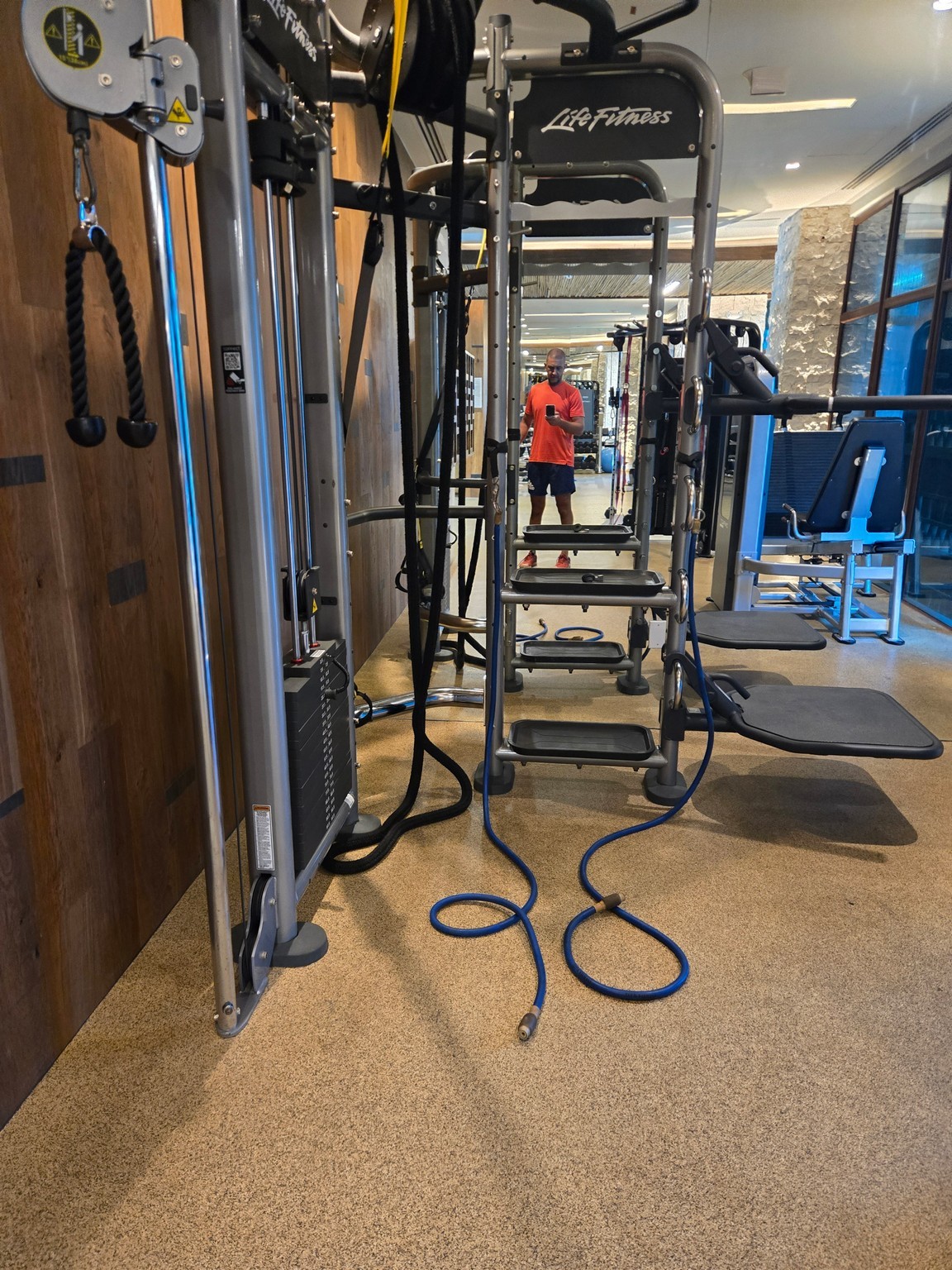 a man standing in a gym