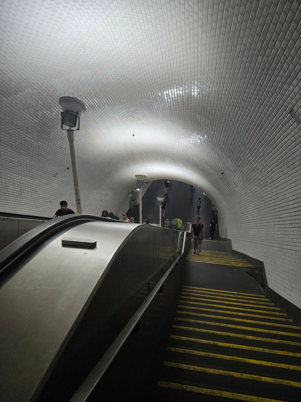 a subway with a staircase